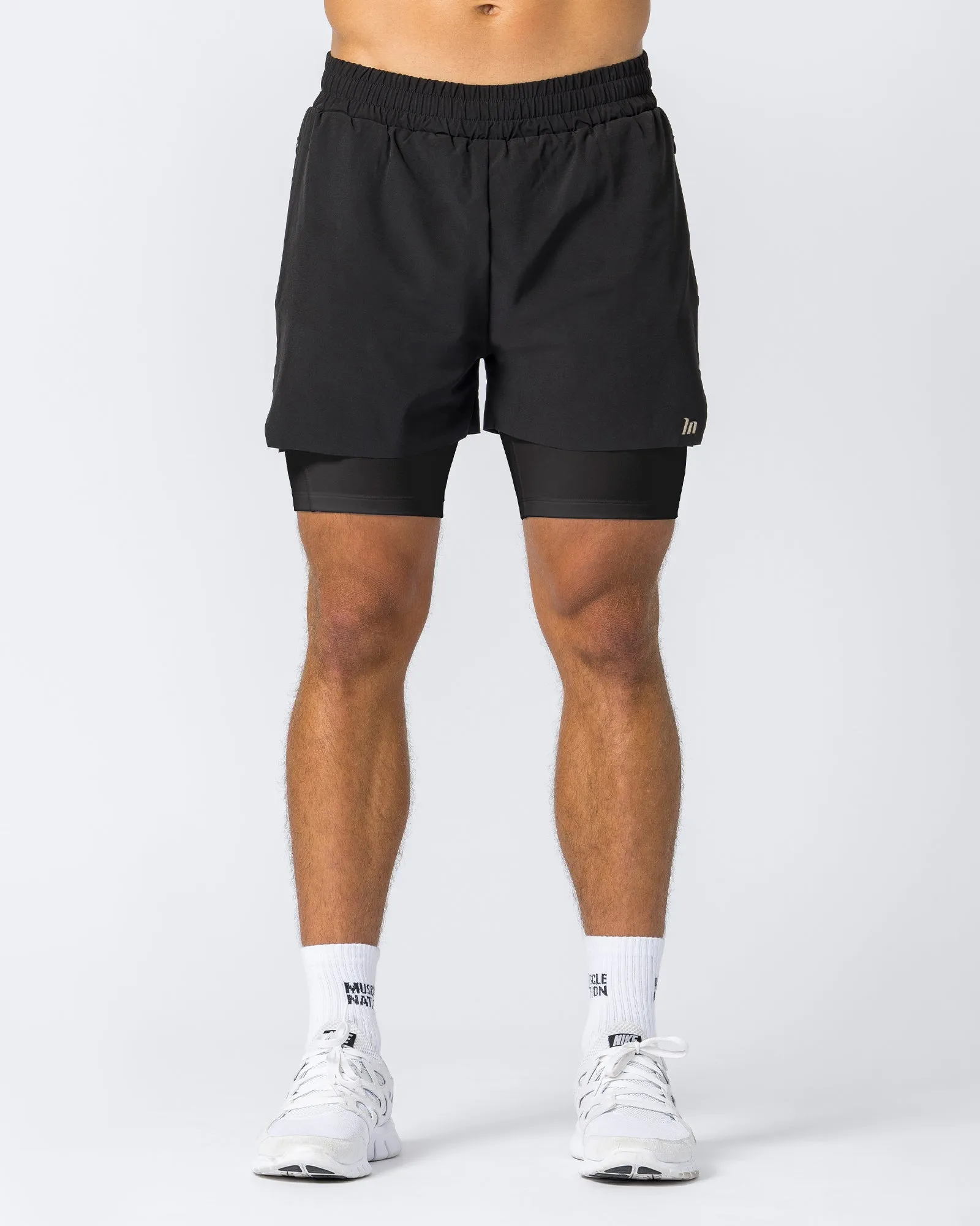 Replay 3" Shorts - Black/Black sold by Muscle Nation product image thumbnail 2