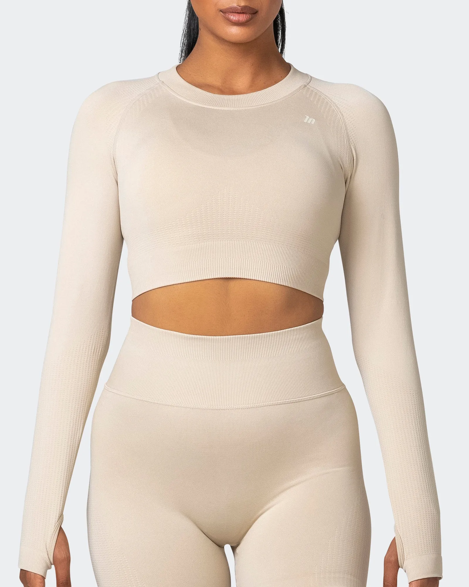 Classic Seamless Long Sleeve Top - Bone sold by Muscle Nation product image thumbnail 3