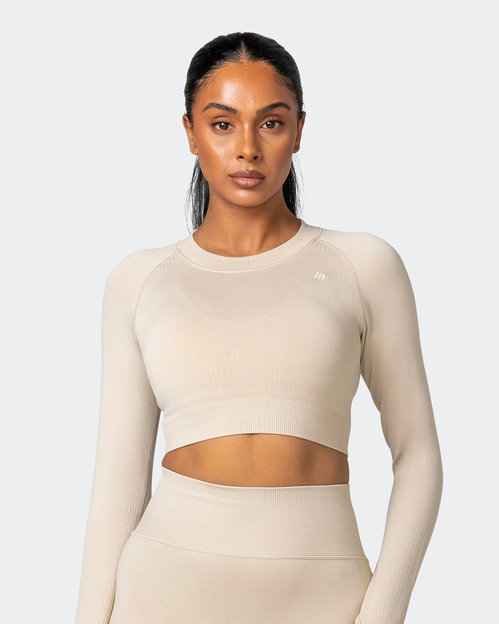 Classic Seamless Long Sleeve Top - Bone sold by Muscle Nation product image thumbnail 2