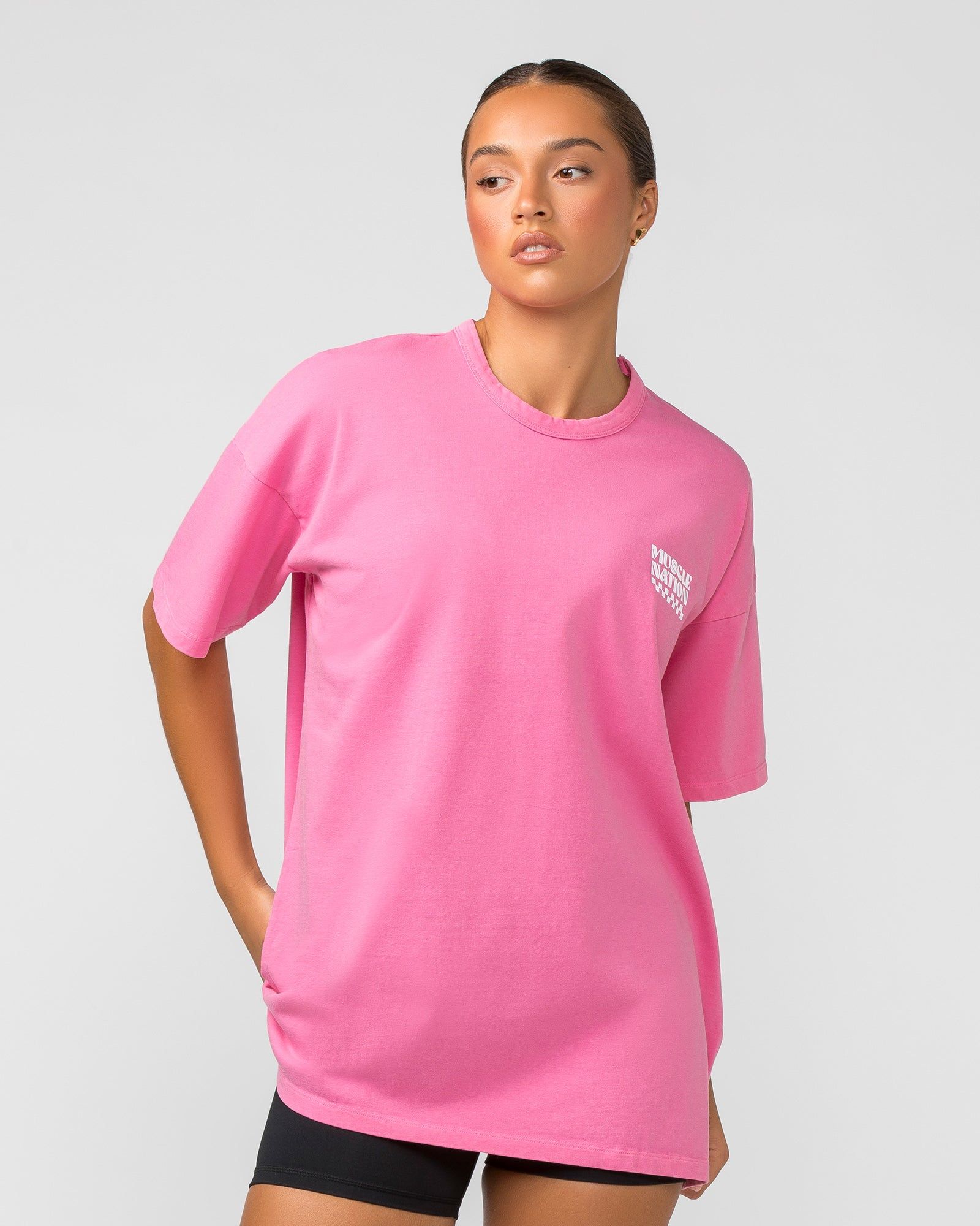Bondi Oversized Heavy Tee - Bubblegum sold by Muscle Nation product image thumbnail 2