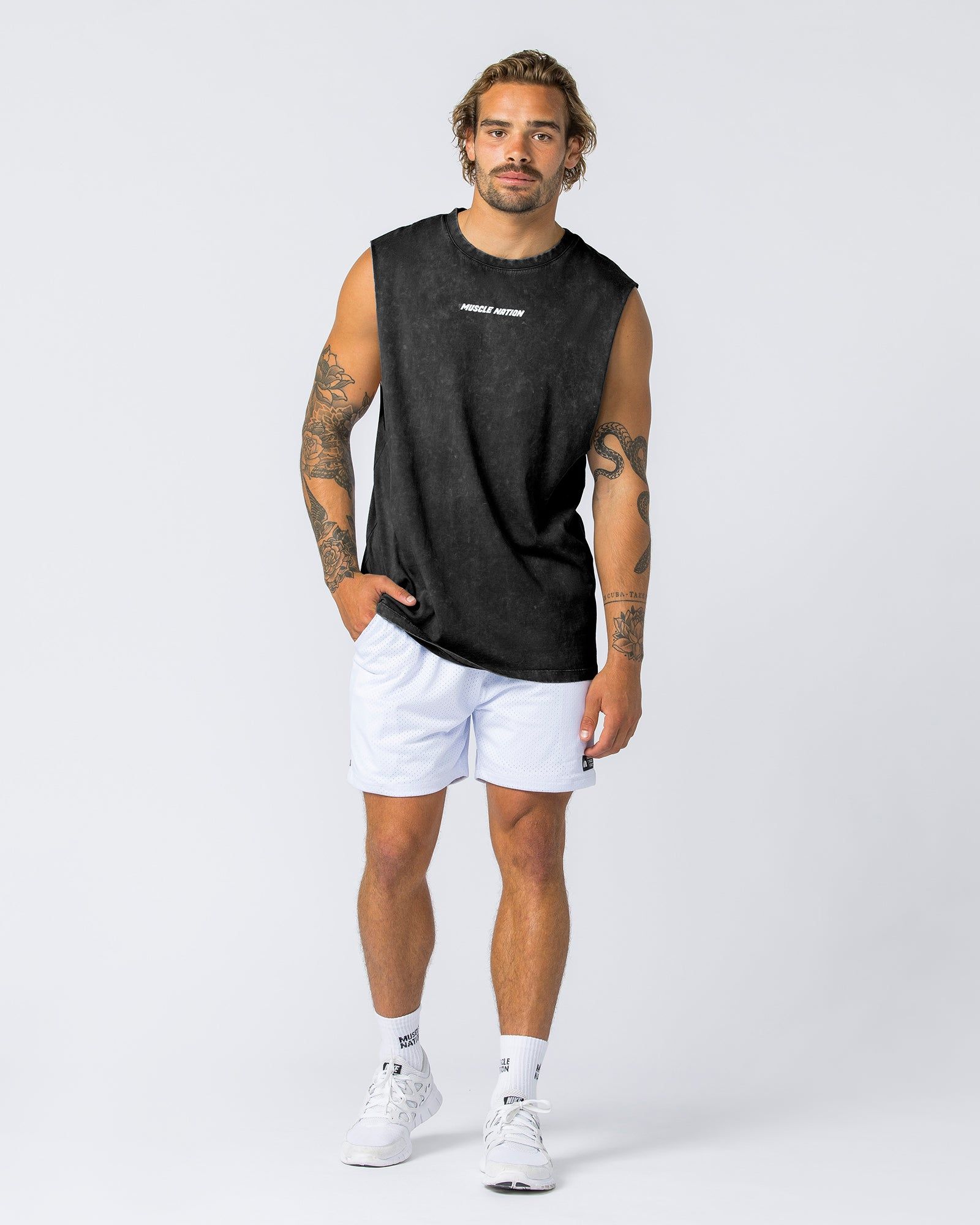 Boxy Vintage Tank - Washed Black sold by Muscle Nation product image thumbnail 5