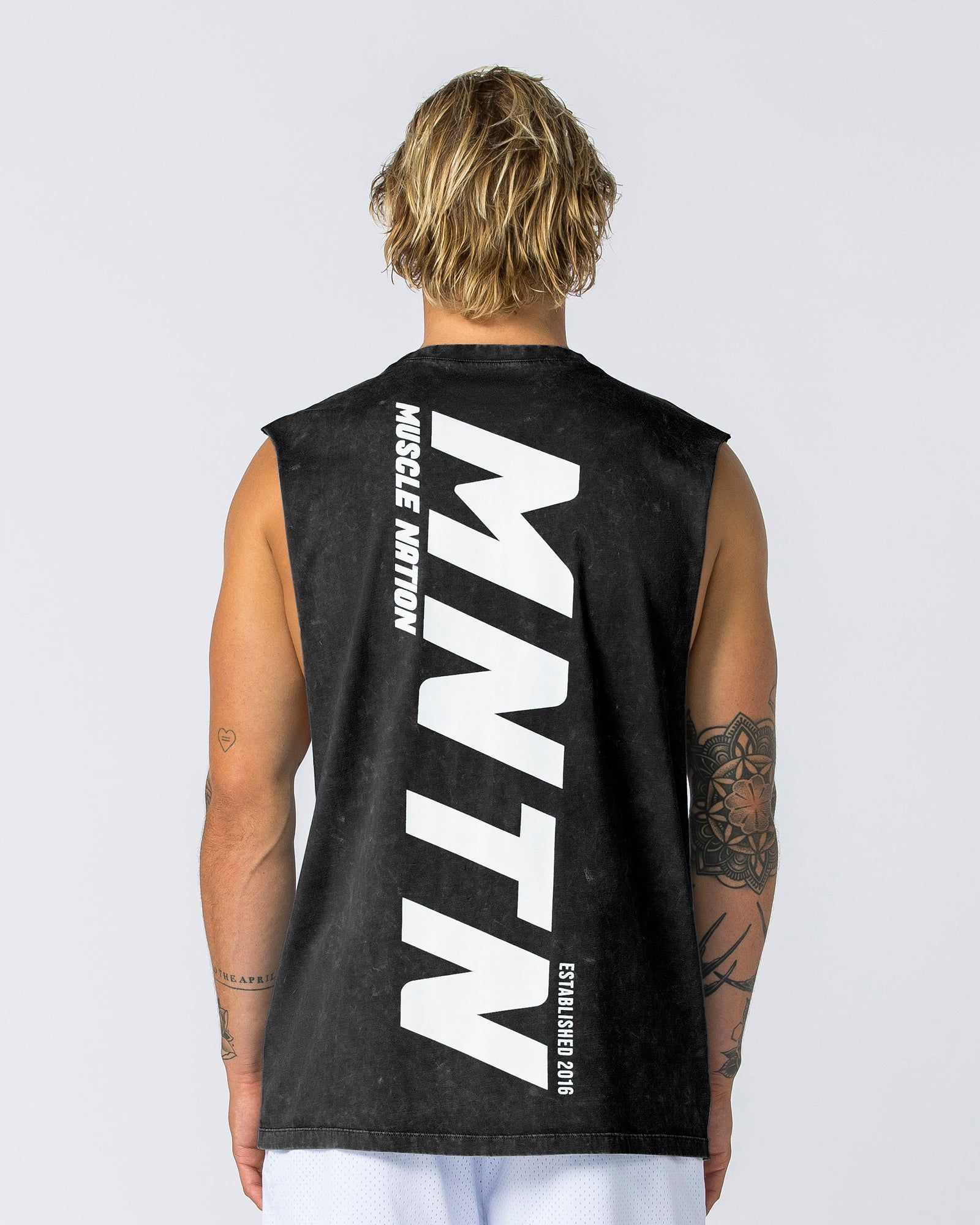 Boxy Vintage Tank - Washed Black sold by Muscle Nation product image thumbnail 4