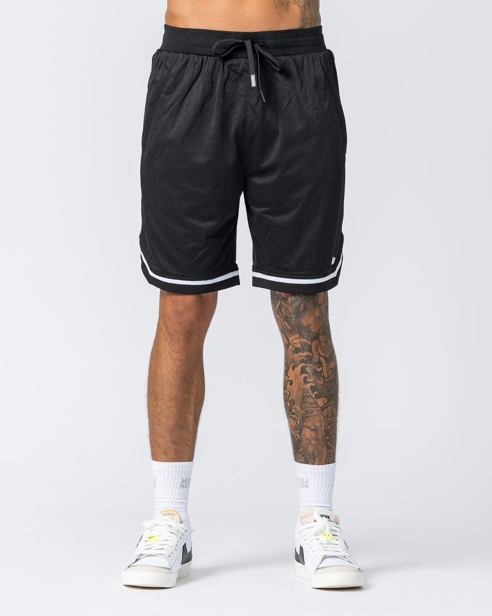Mens 8" Basketball Shorts - Black sold by Muscle Nation product image thumbnail 2