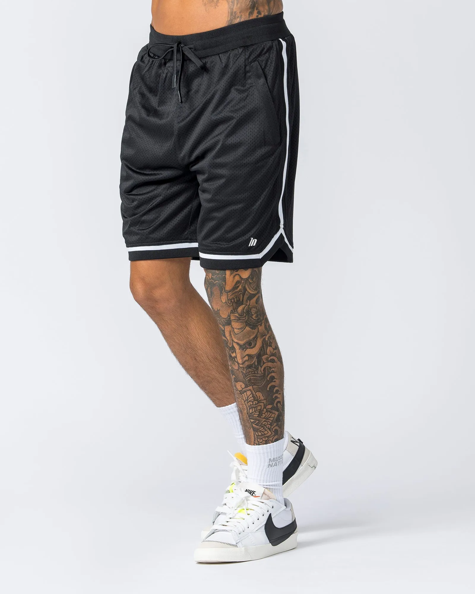 Mens 8" Basketball Shorts - Black sold by Muscle Nation product image thumbnail 3