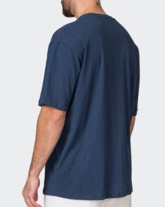 Mens Team MN Oversized Tee - Navy sold by Muscle Nation