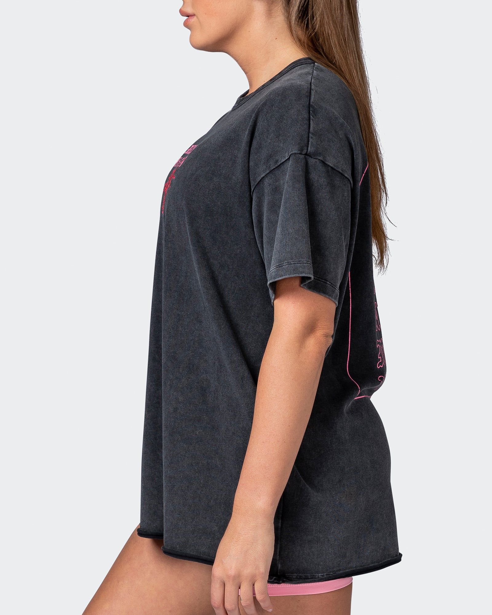 Womens Scorpion Oversized Heavy Vintage Tee - Washed Black sold by Muscle Nation product image thumbnail 5