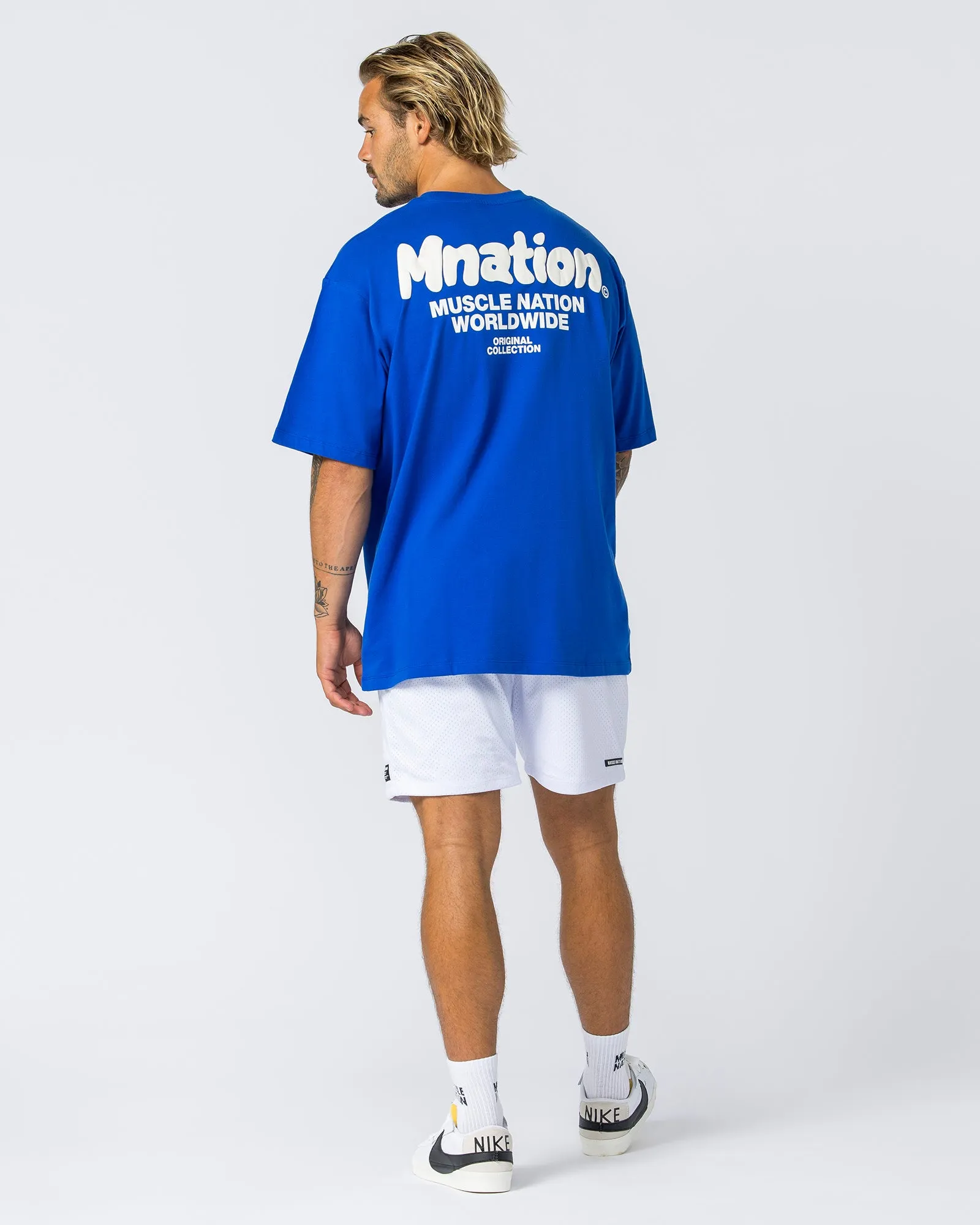 Mens Bubble Warp Oversized Tee - Bondi Blue sold by Muscle Nation product image thumbnail 5