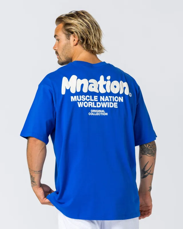 Mens Bubble Warp Oversized Tee - Bondi Blue sold by Muscle Nation
