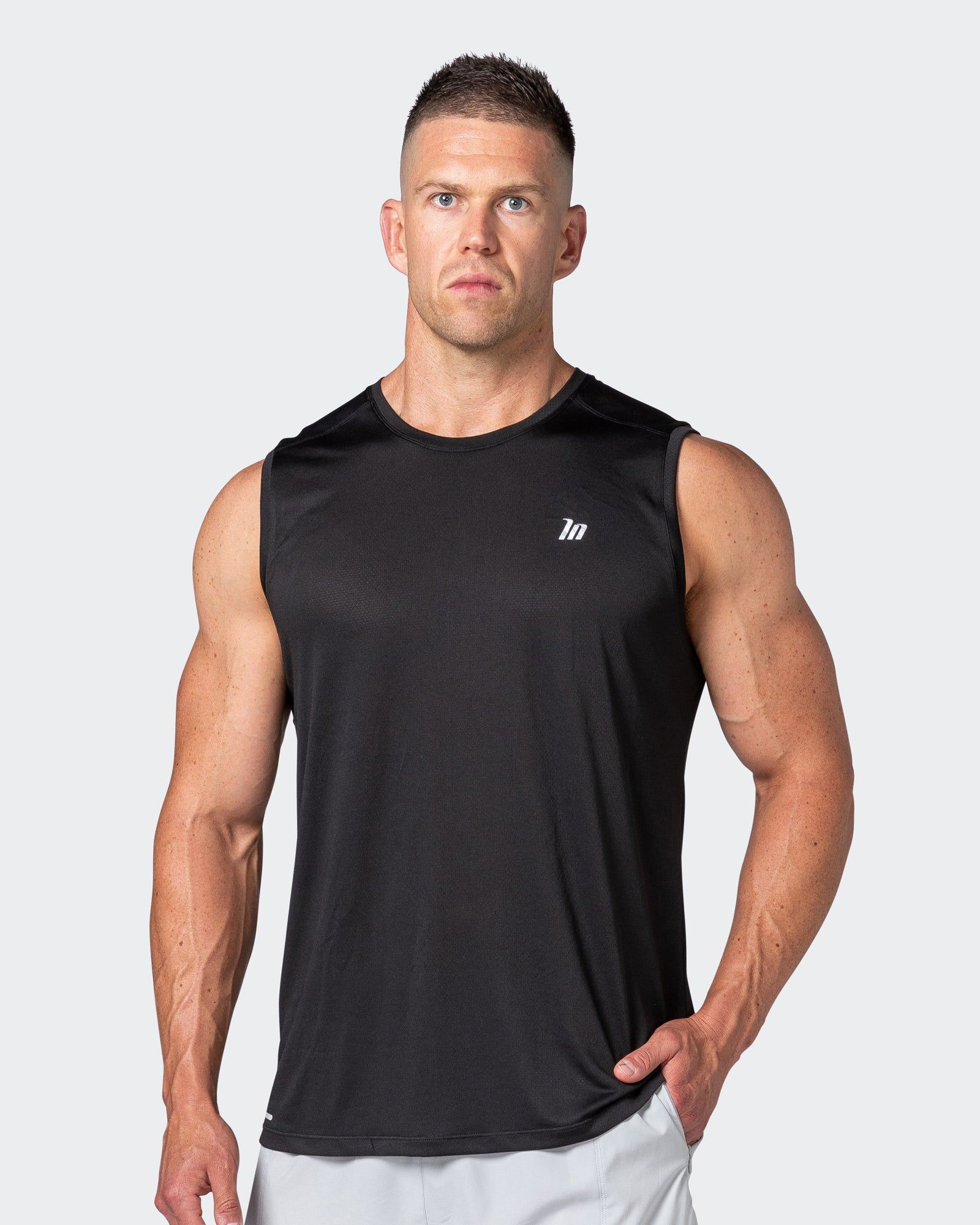 Reflective Training Tank - Black sold by Muscle Nation