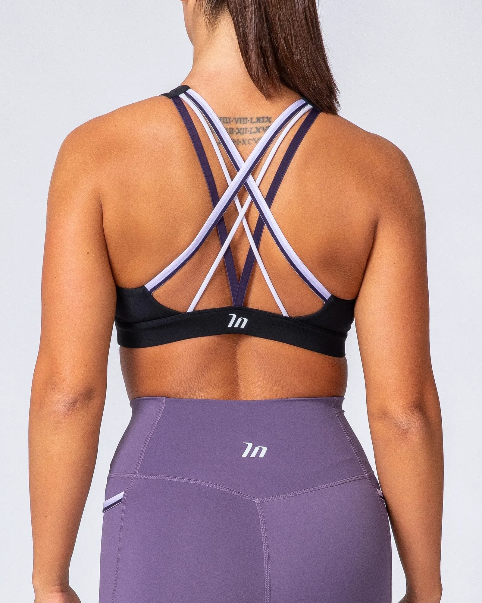 Pump Up Bra - Black w/ Multi Purple sold by Muscle Nation product image thumbnail 3