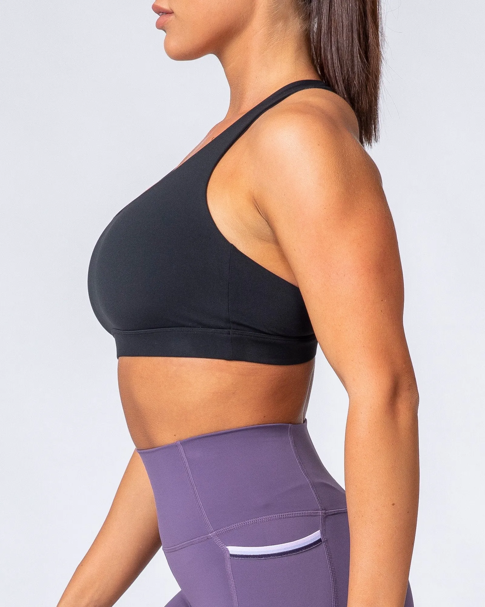 Pump Up Bra - Black w/ Multi Purple sold by Muscle Nation product image thumbnail 4