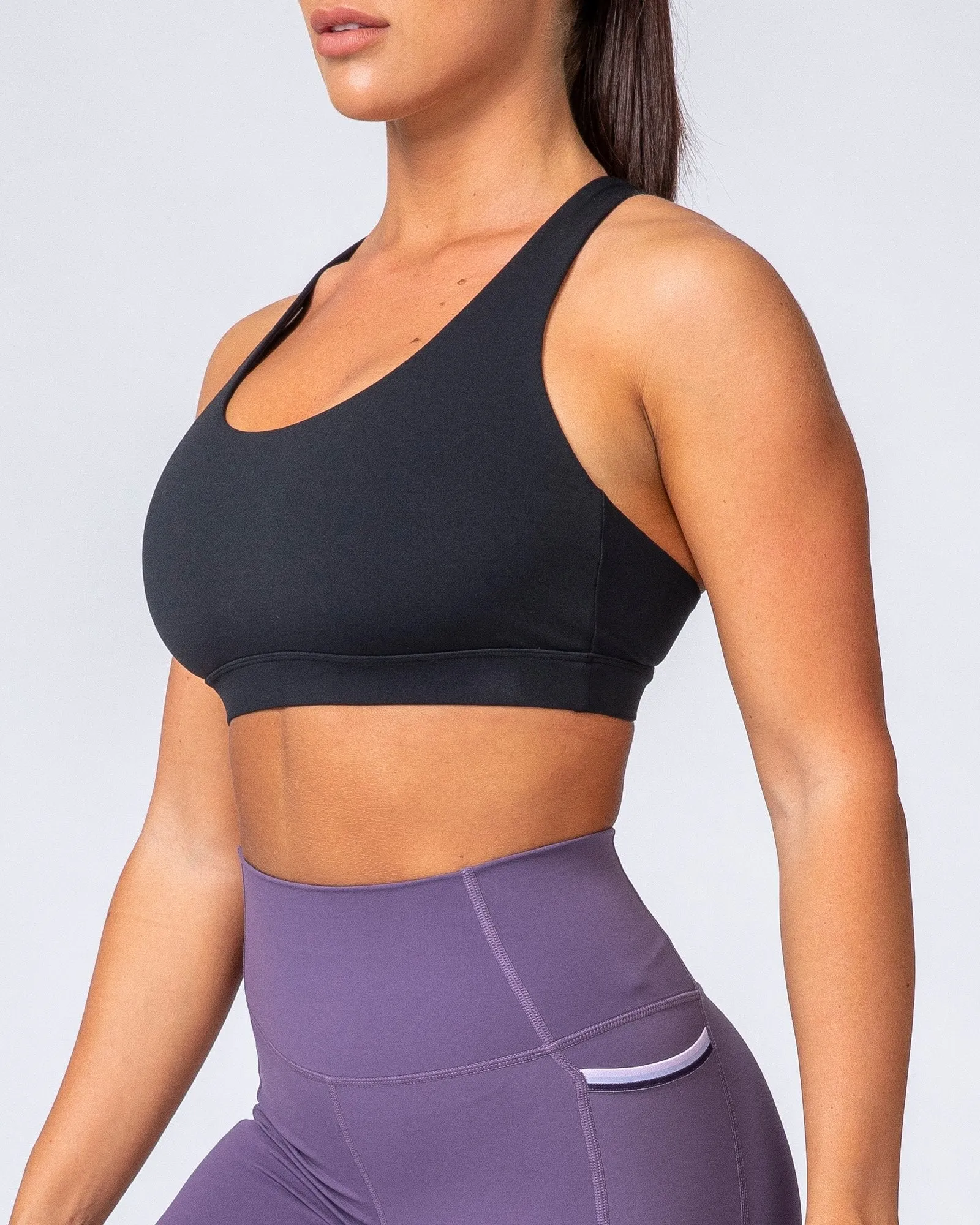 Pump Up Bra - Black w/ Multi Purple sold by Muscle Nation product image thumbnail 5