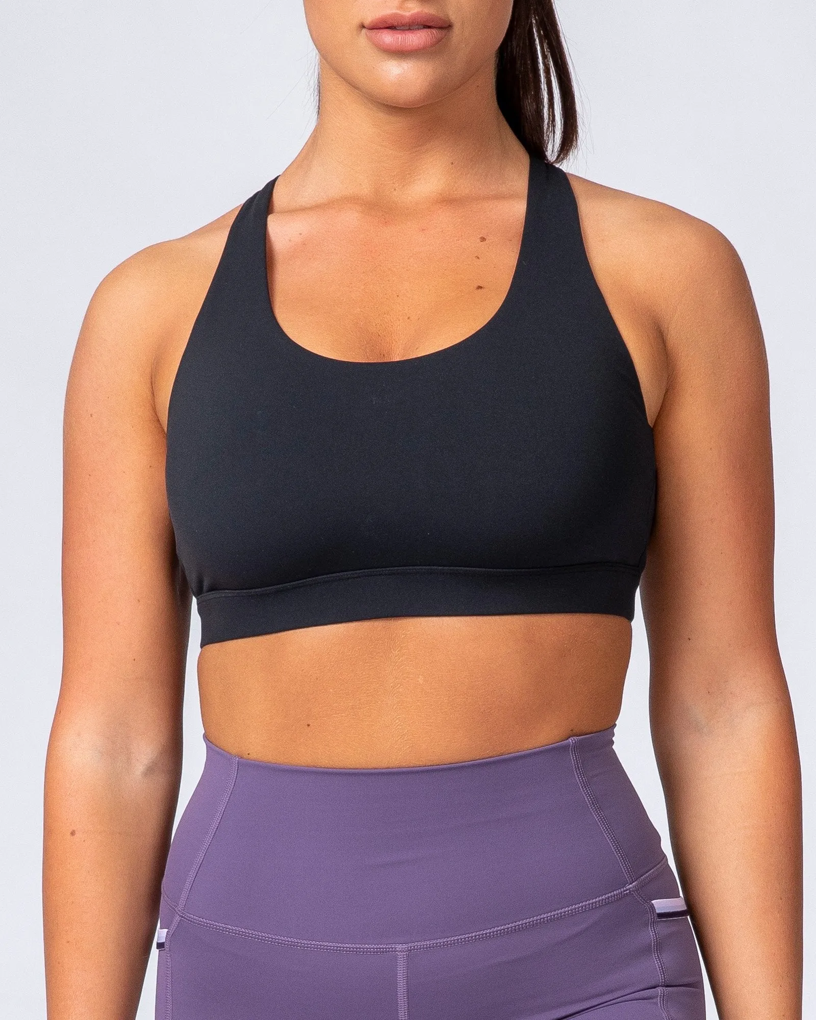 Pump Up Bra - Black w/ Multi Purple sold by Muscle Nation product image thumbnail 2