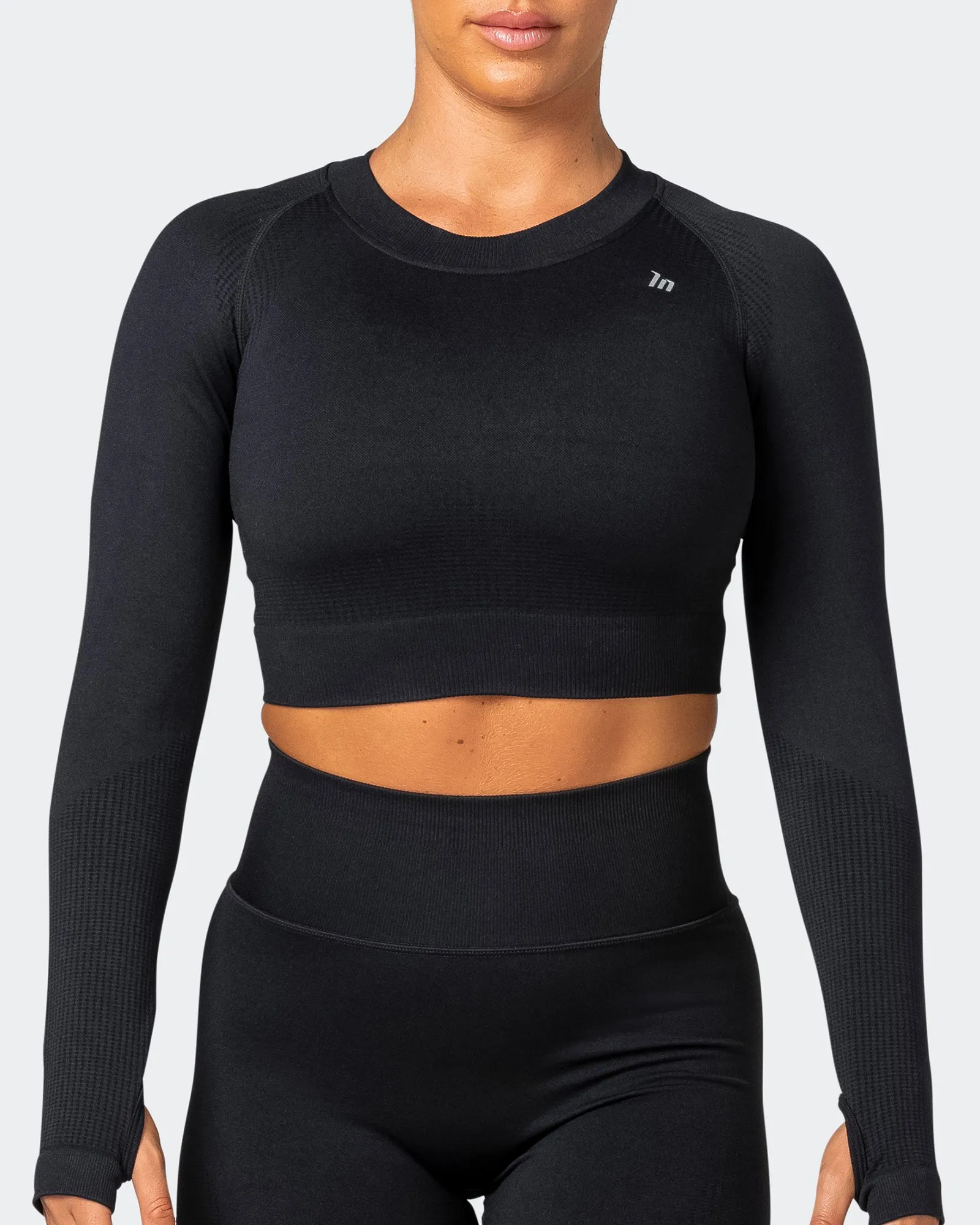 Classic Seamless Long Sleeve Top - Black sold by Muscle Nation product image thumbnail 2