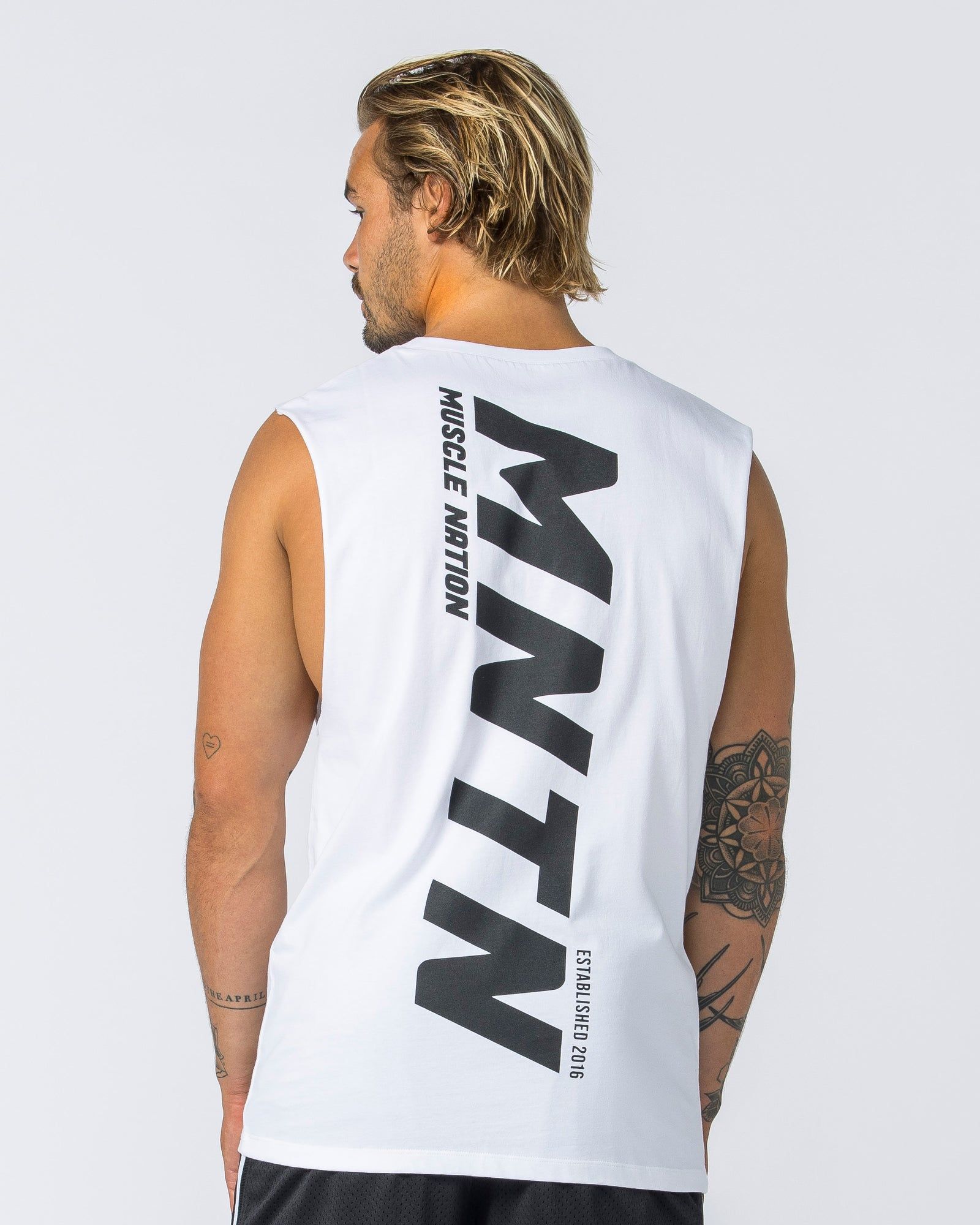 Boxy Vintage Tank - Washed White sold by Muscle Nation product image thumbnail 4