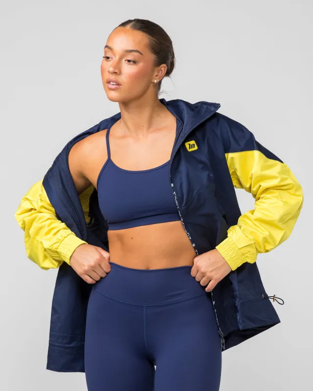 Unisex Retro Jacket - Navy/ Yellow sold by Muscle Nation