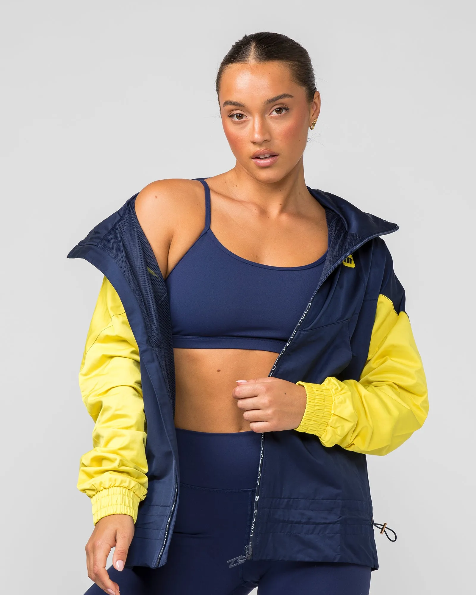 Unisex Retro Jacket - Navy/ Yellow sold by Muscle Nation product image thumbnail 2