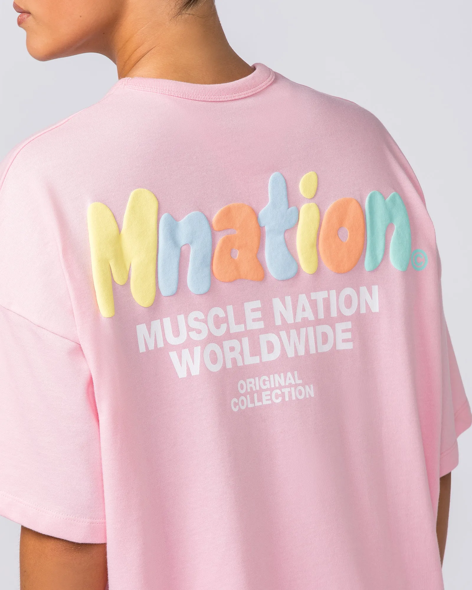 Womens Bubble Warp Oversized Heavy Tee - Sherbet sold by Muscle Nation product image thumbnail 3