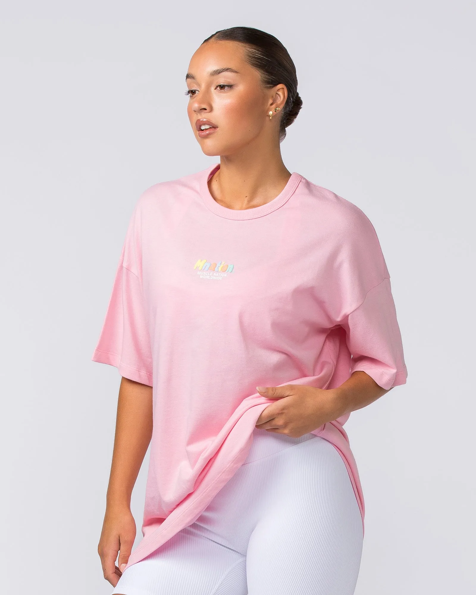 Womens Bubble Warp Oversized Heavy Tee - Sherbet sold by Muscle Nation product image thumbnail 5