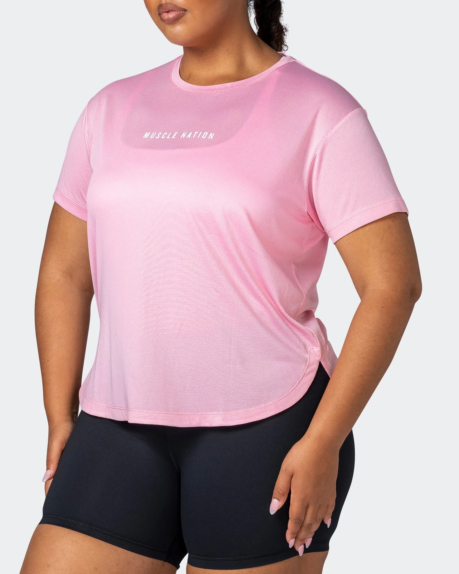Limitless Training Tee - Strawberry Pink sold by Muscle Nation product image thumbnail 3