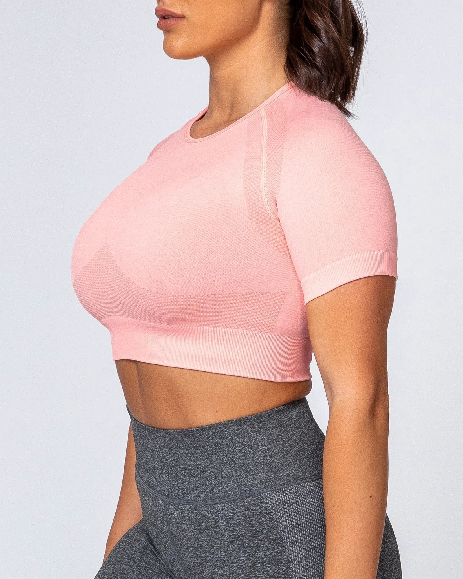 Classic Seamless Tee - Ballet Pink Marl sold by Muscle Nation product image thumbnail 4