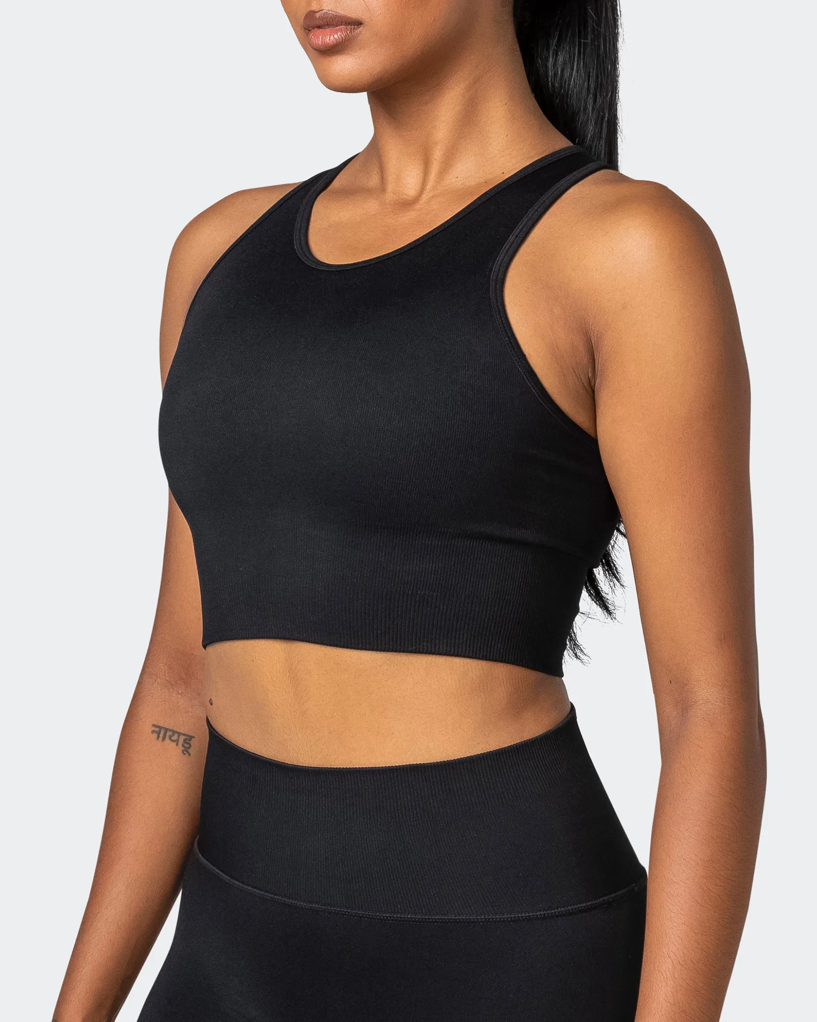 Longline Seamless Bra - Black sold by Muscle Nation product image thumbnail 4