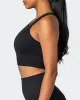 Longline Seamless Bra - Black sold by Muscle Nation