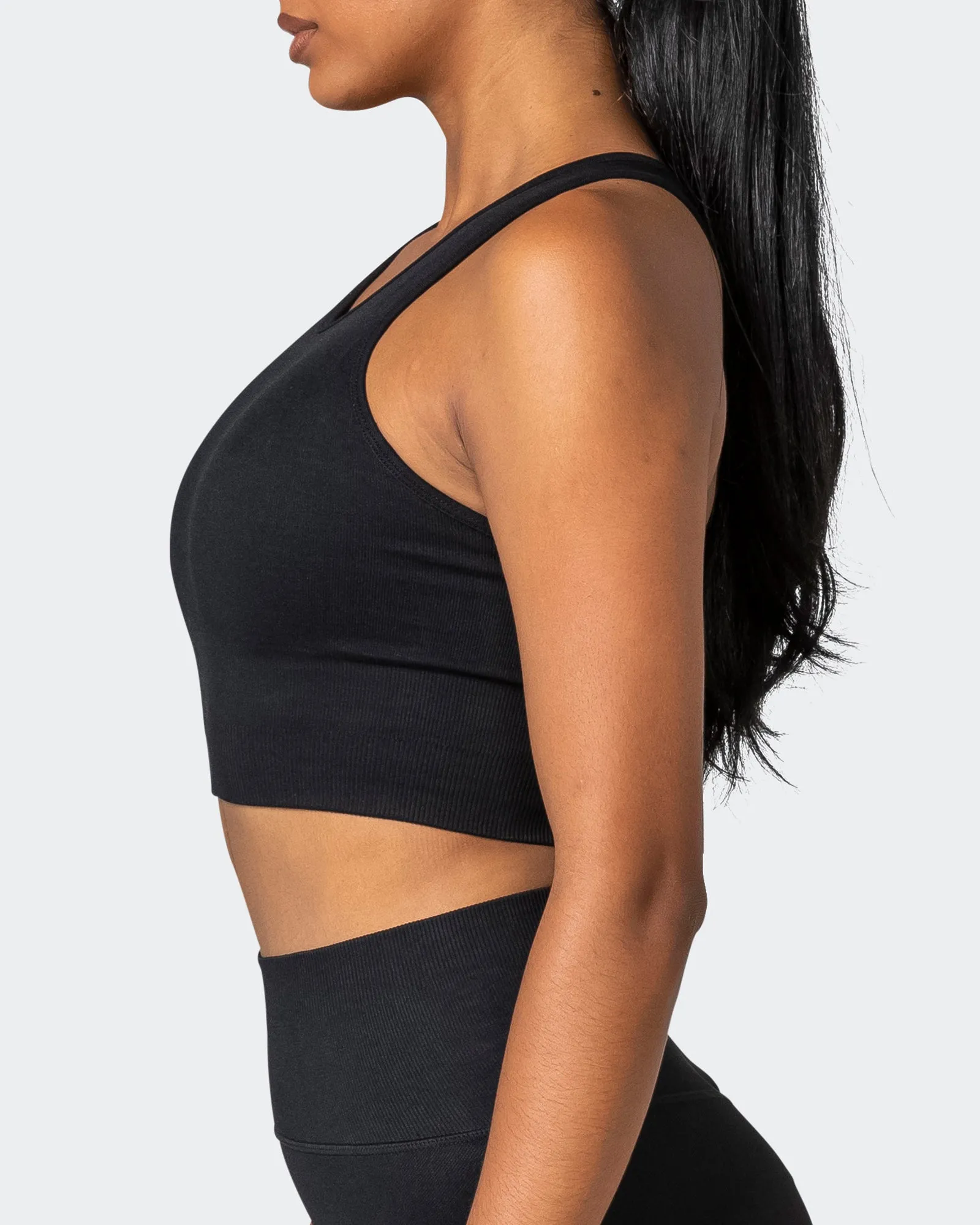 Longline Seamless Bra - Black sold by Muscle Nation product image thumbnail 5