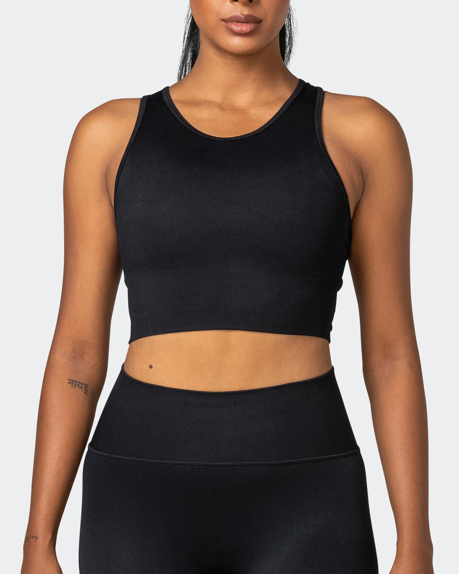 Longline Seamless Bra - Black sold by Muscle Nation product image thumbnail 3