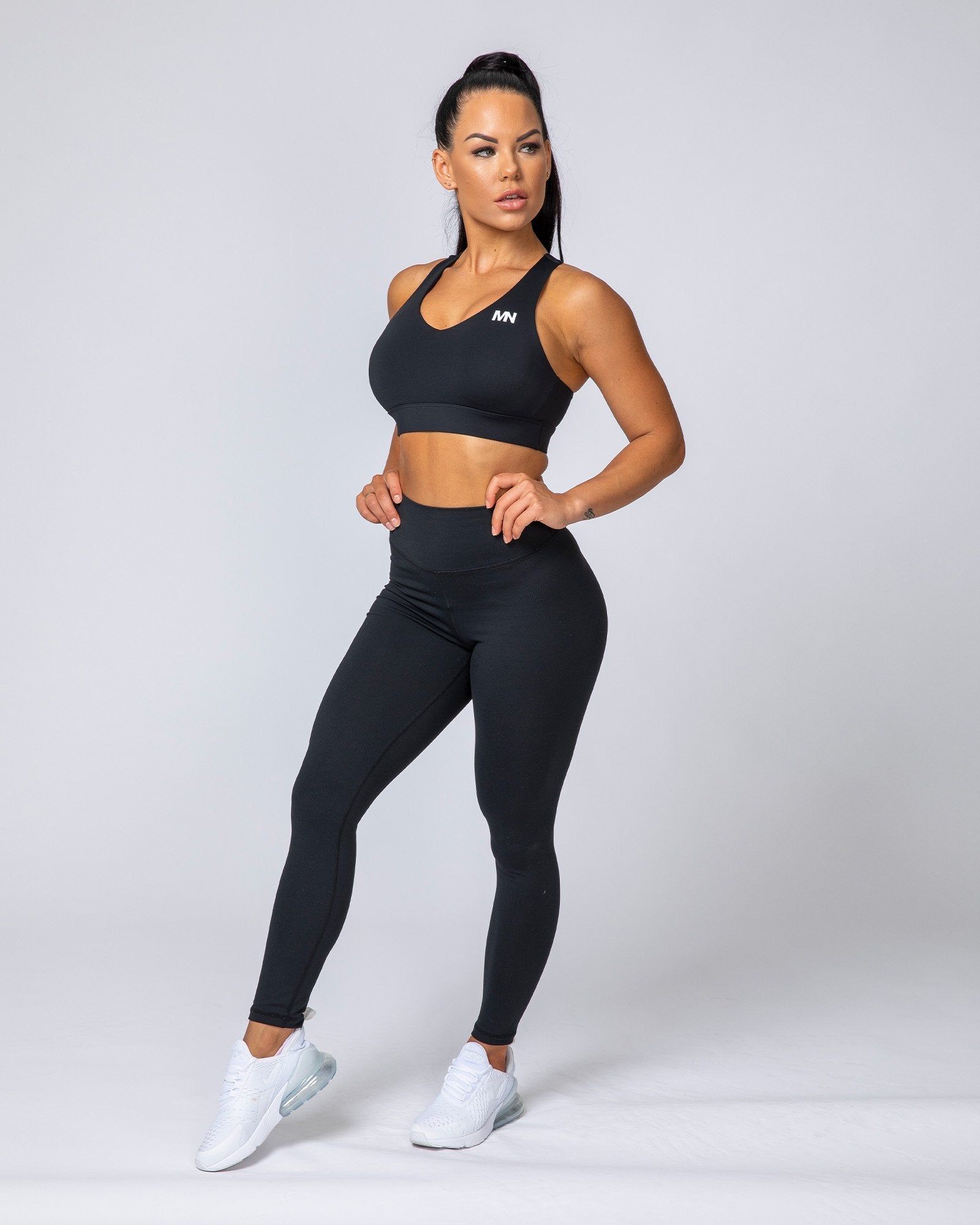 Comfort Bra - Black with White sold by Muscle Nation product image thumbnail 2