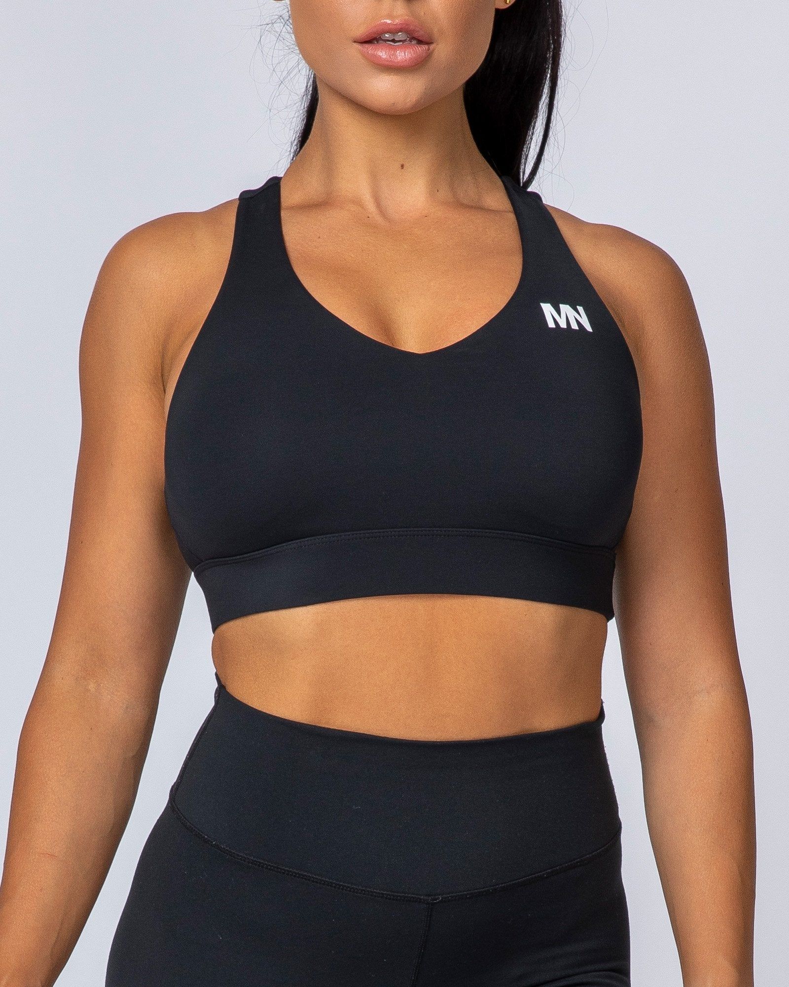Comfort Bra - Black with White sold by Muscle Nation product image thumbnail 3