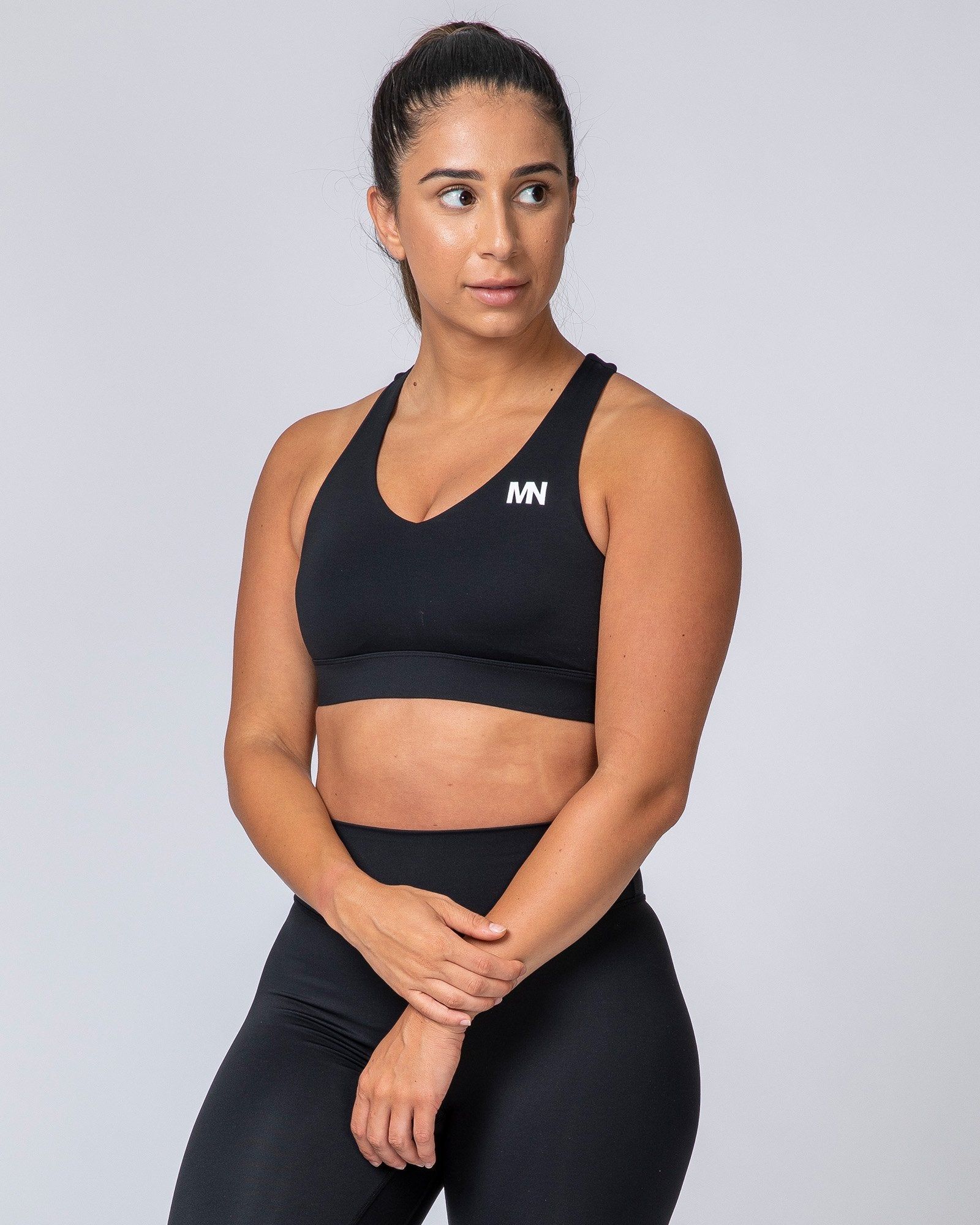 Comfort Bra - Black with White sold by Muscle Nation