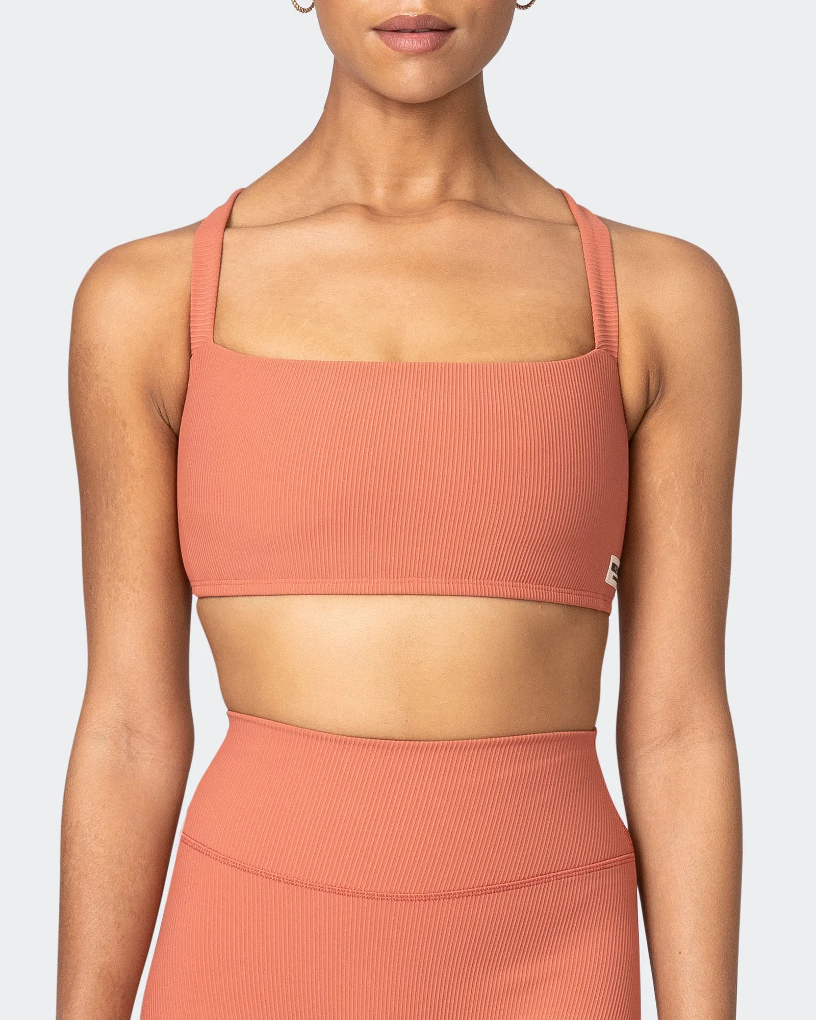 Twist Rib Bra - Burnt Sienna sold by Muscle Nation product image thumbnail 2