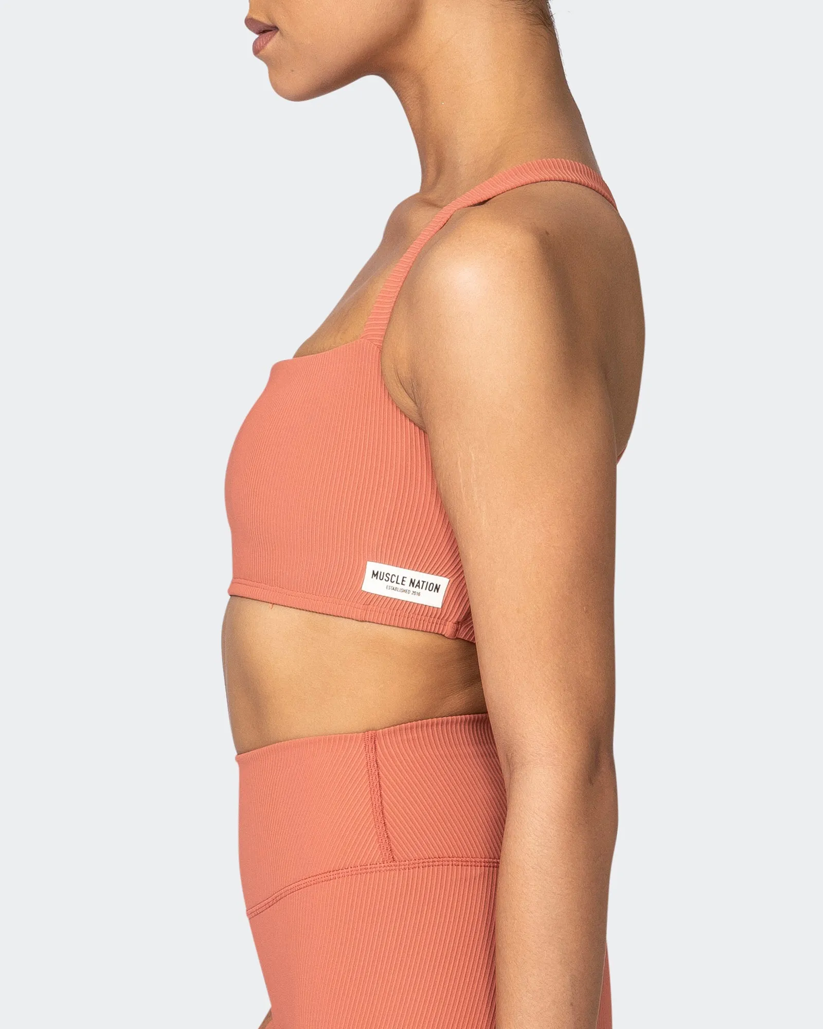 Twist Rib Bra - Burnt Sienna sold by Muscle Nation product image thumbnail 4