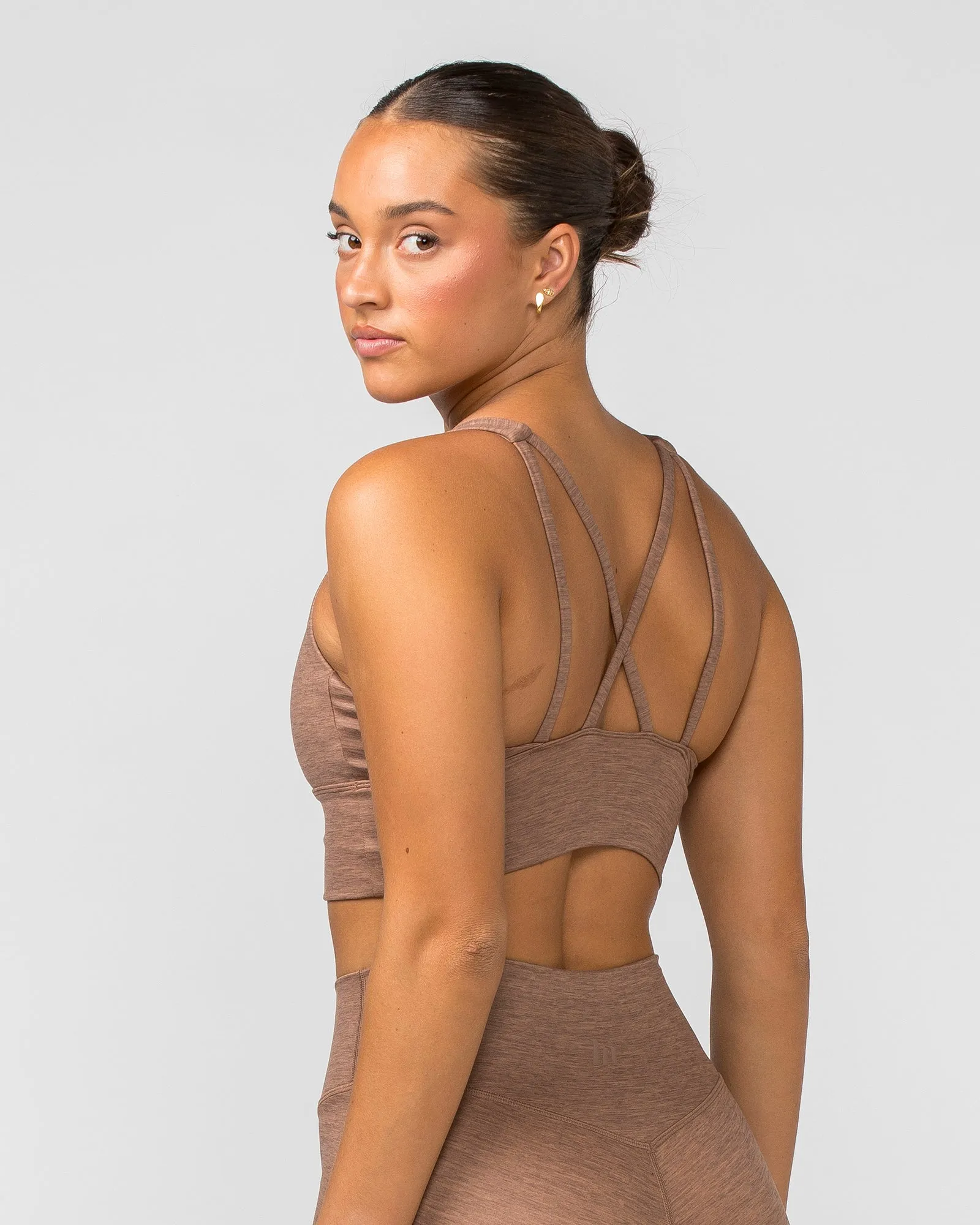 Lift Longline Bra - Nutmeg Marl sold by Muscle Nation product image thumbnail 3