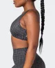 Demi Bralette - Monochrome Check Print sold by Muscle Nation
