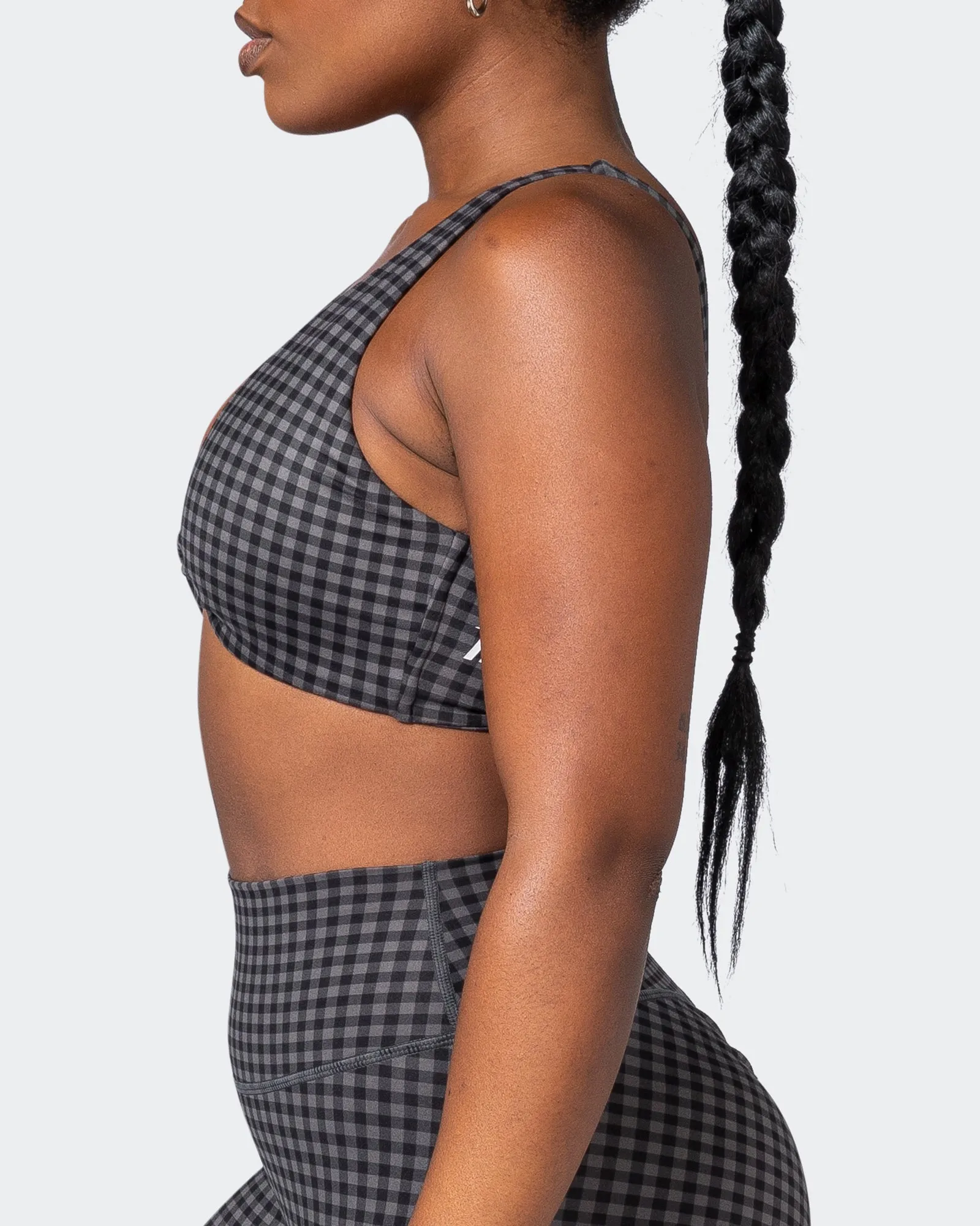 Demi Bralette - Monochrome Check Print sold by Muscle Nation product image thumbnail 4