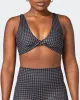 Demi Bralette - Monochrome Check Print sold by Muscle Nation