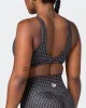 Demi Bralette - Monochrome Check Print sold by Muscle Nation