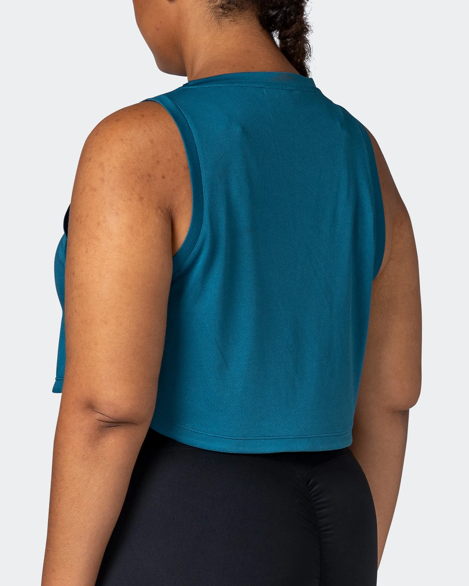Limitless Cropped Training Tank - Marine sold by Muscle Nation product image thumbnail 5