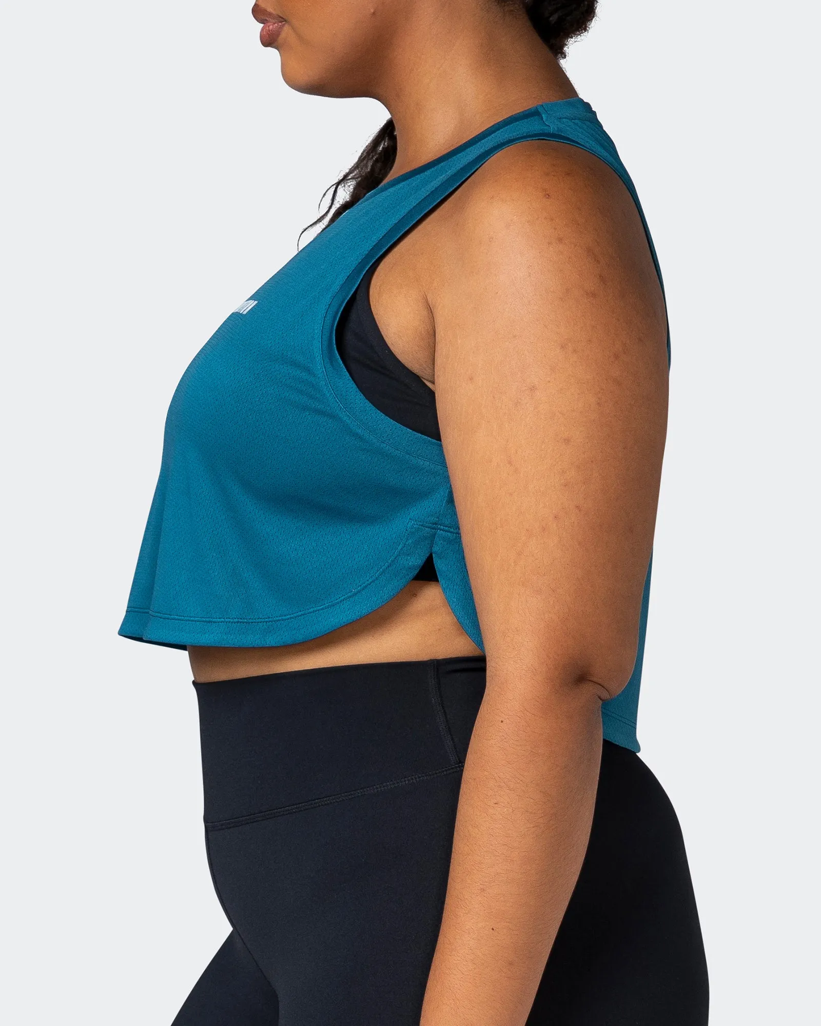 Limitless Cropped Training Tank - Marine sold by Muscle Nation product image thumbnail 4