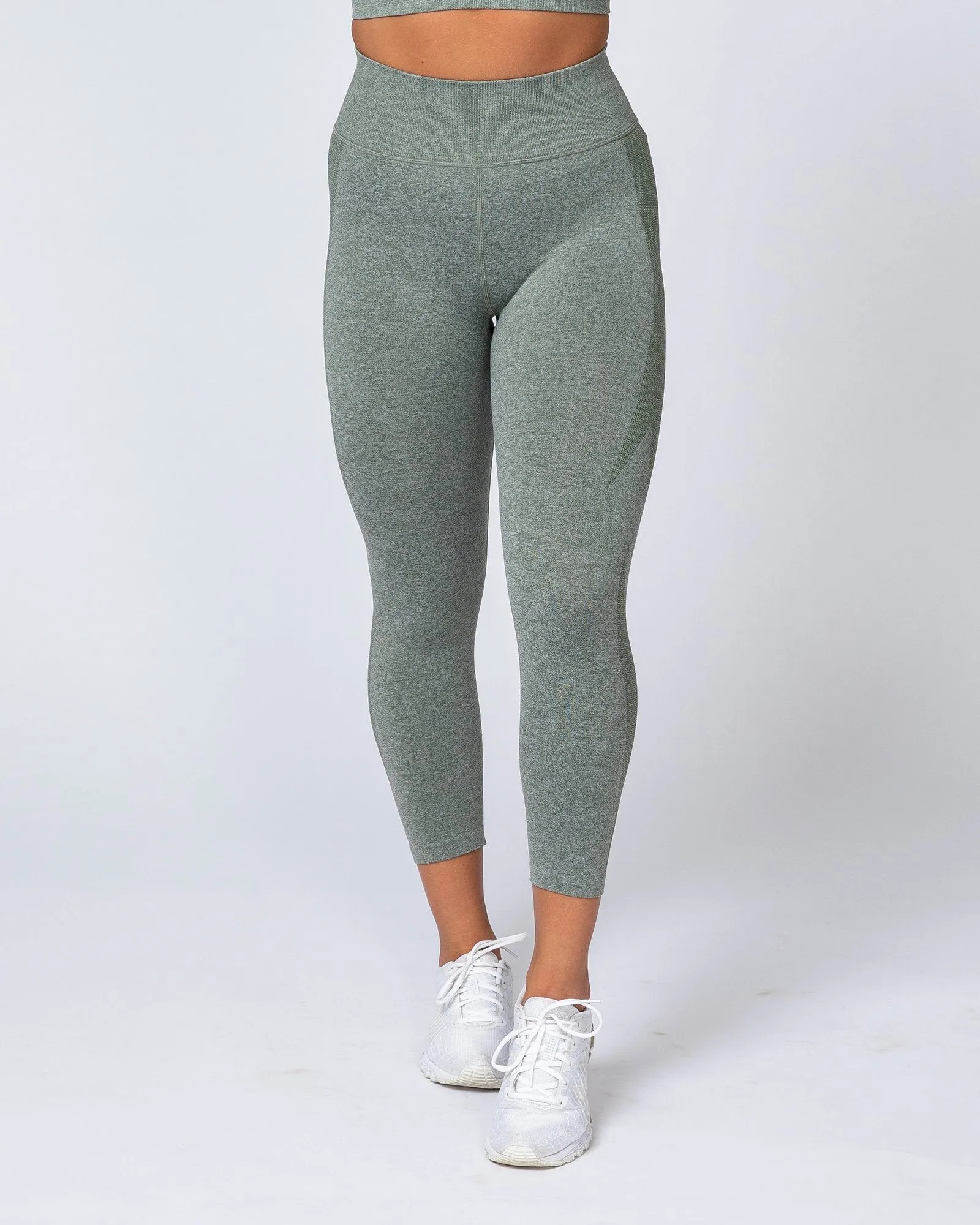 Shape Up Seamless 7/8 Leggings - Khaki Marl sold by Muscle Nation product image thumbnail 4