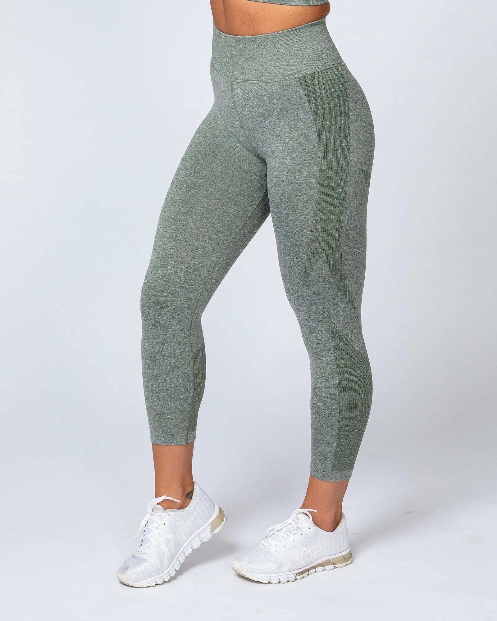 Shape Up Seamless 7/8 Leggings - Khaki Marl sold by Muscle Nation product image thumbnail 5