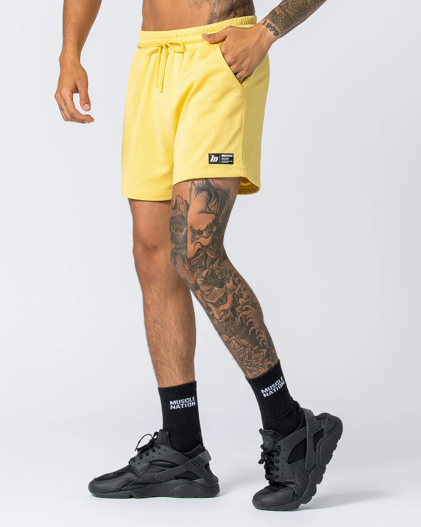 Lay Up 3.5" Shorts - Pineapple sold by Muscle Nation