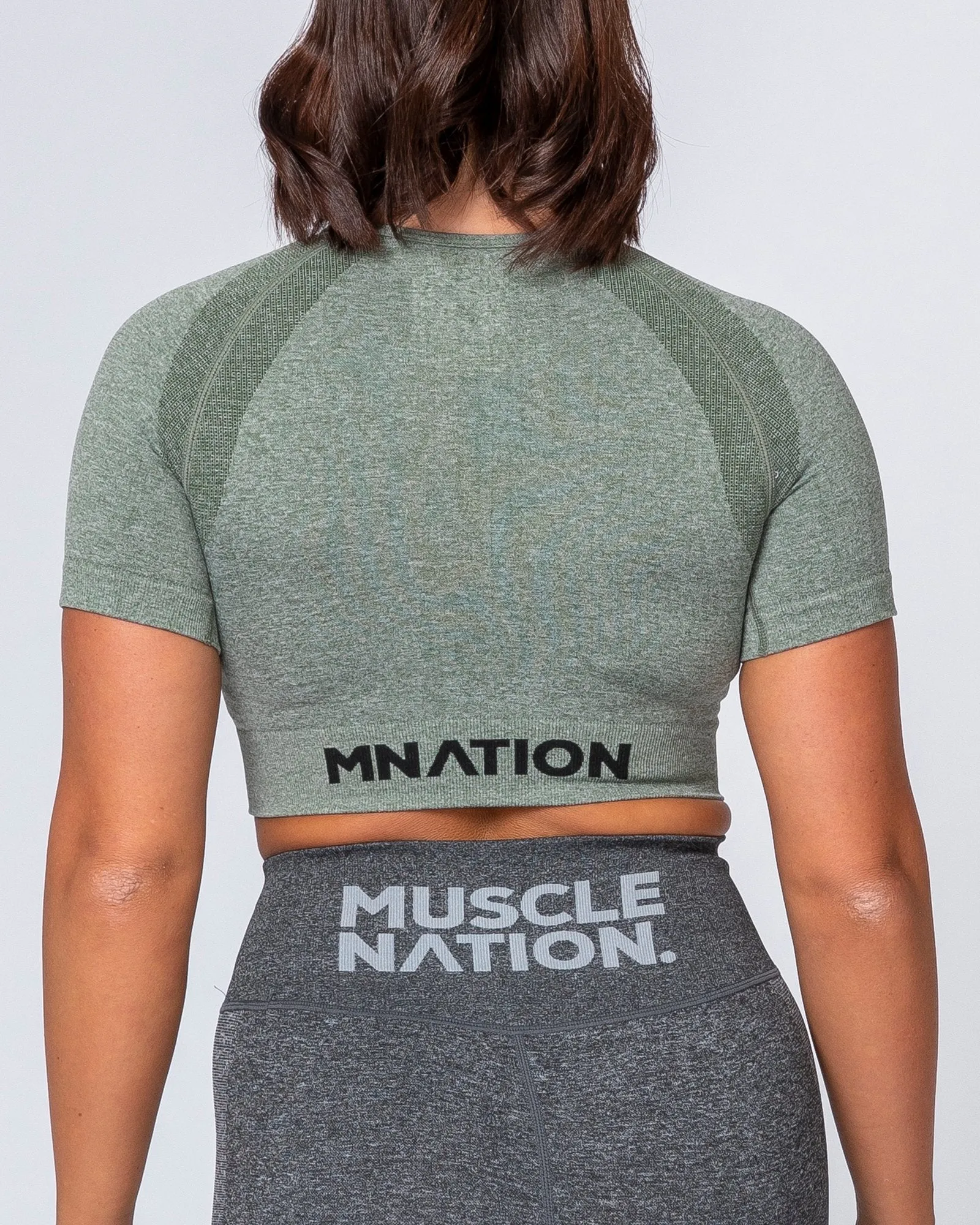 Classic Seamless Tee - Khaki Marl sold by Muscle Nation product image thumbnail 5