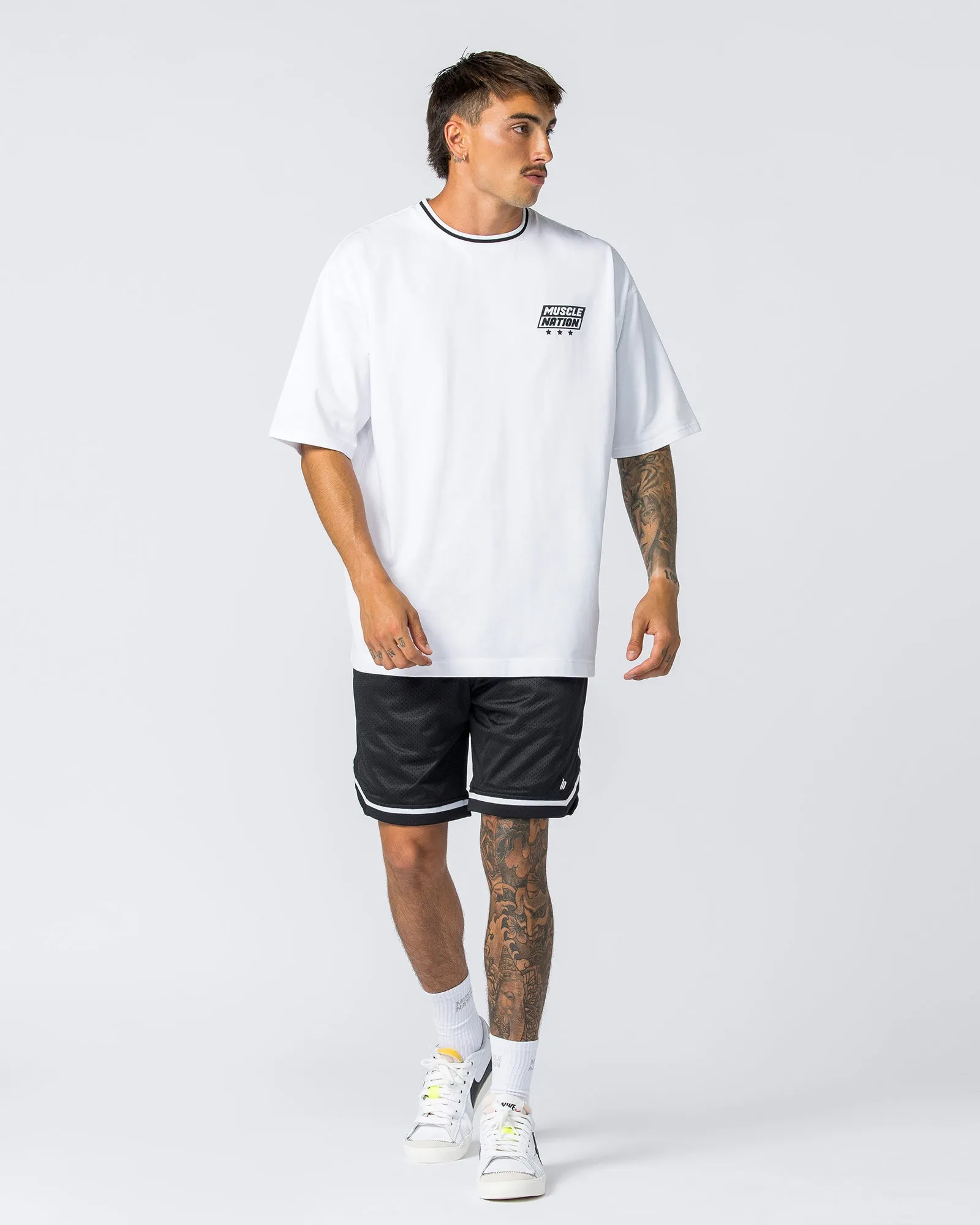 Throwback Oversized Tee - White sold by Muscle Nation product image thumbnail 4