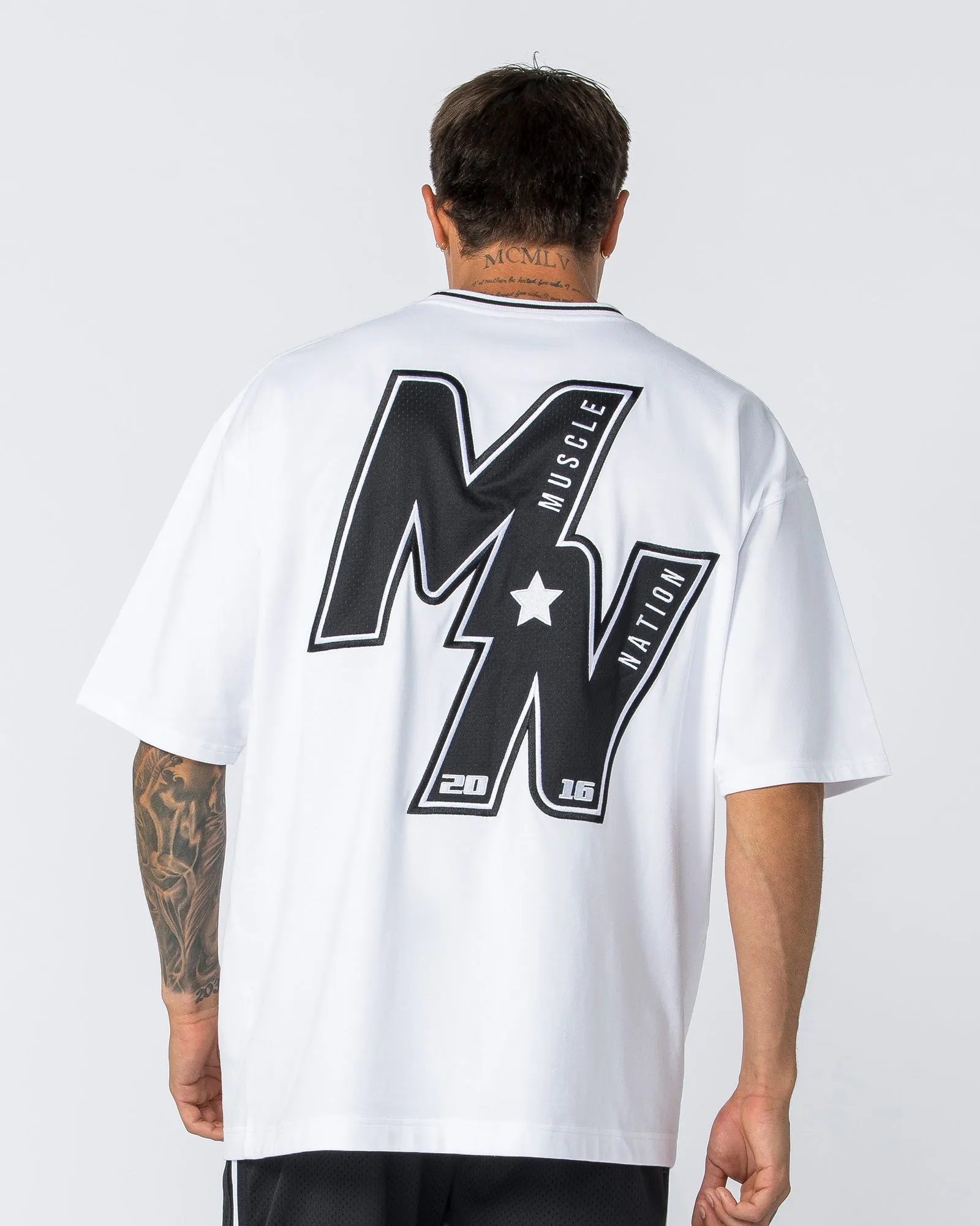Throwback Oversized Tee - White sold by Muscle Nation product image thumbnail 3