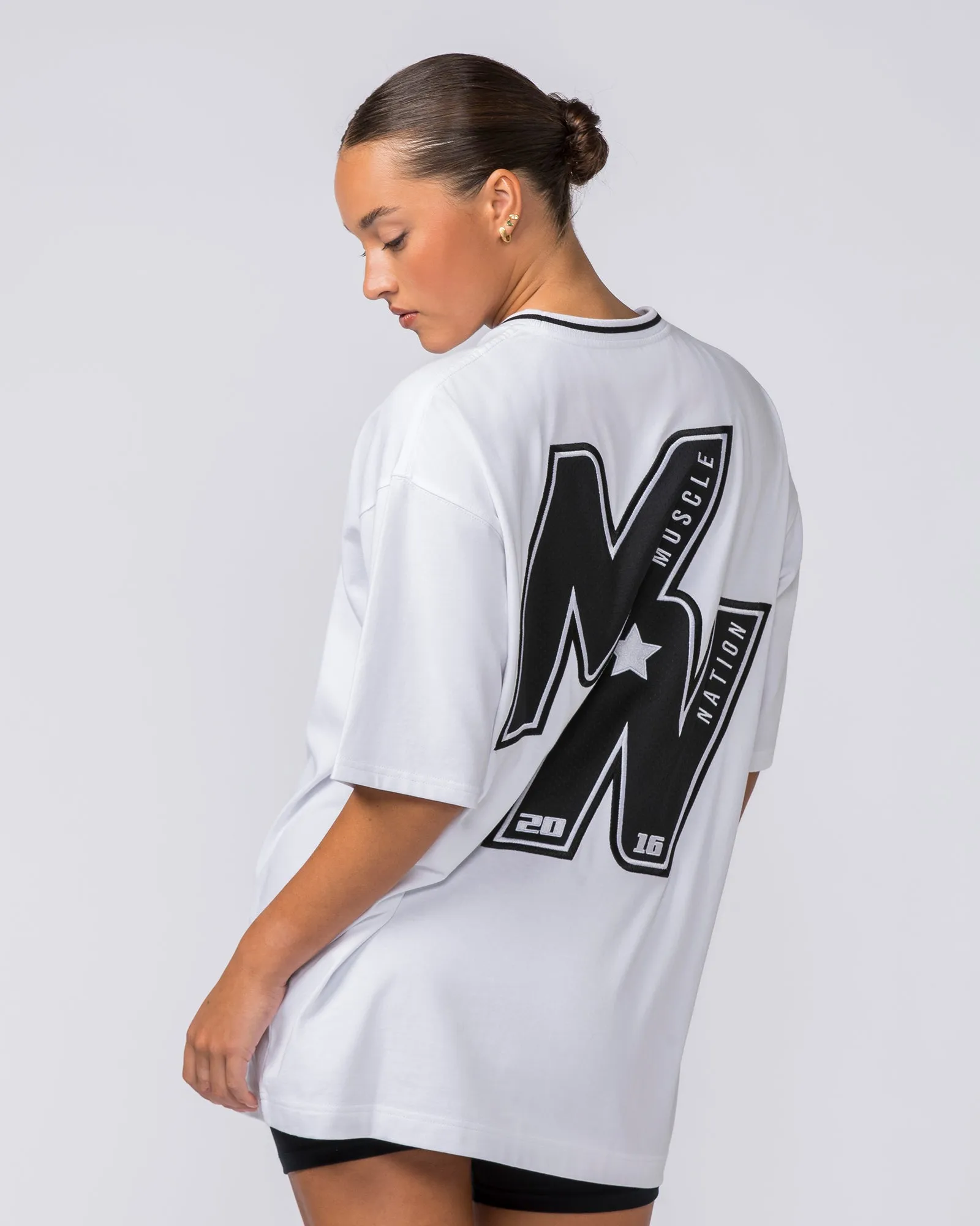 Throwback Oversized Tee - White sold by Muscle Nation product image thumbnail 5