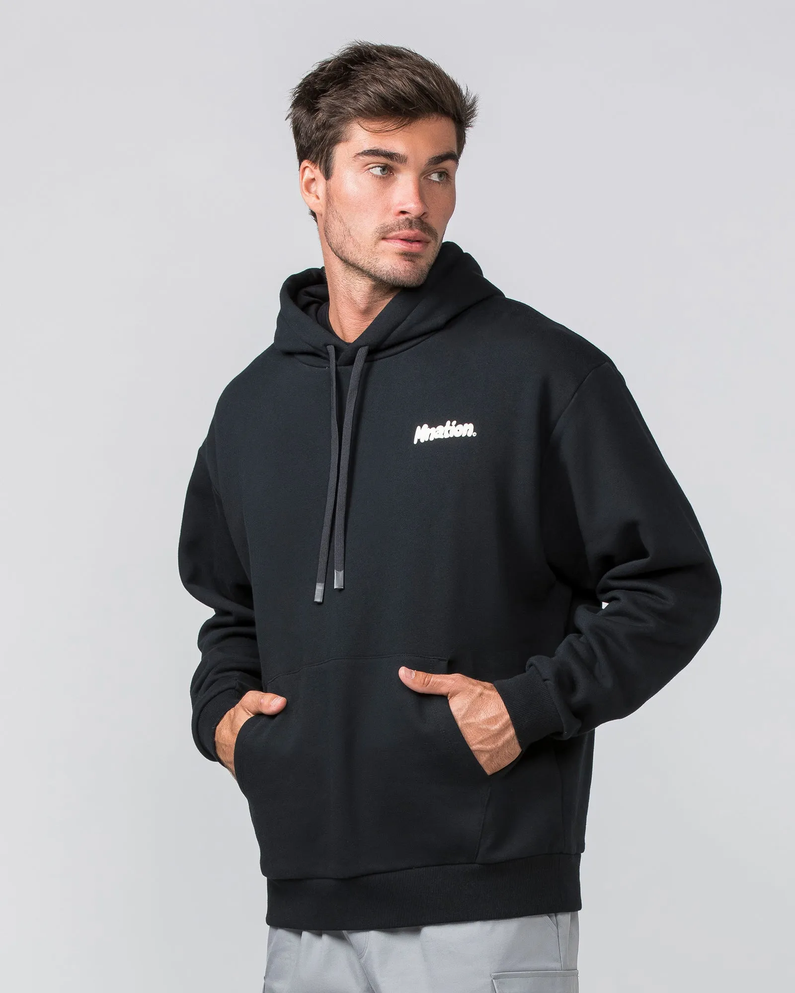 MNation Oversized Hoodie - Black sold by Muscle Nation product image thumbnail 3