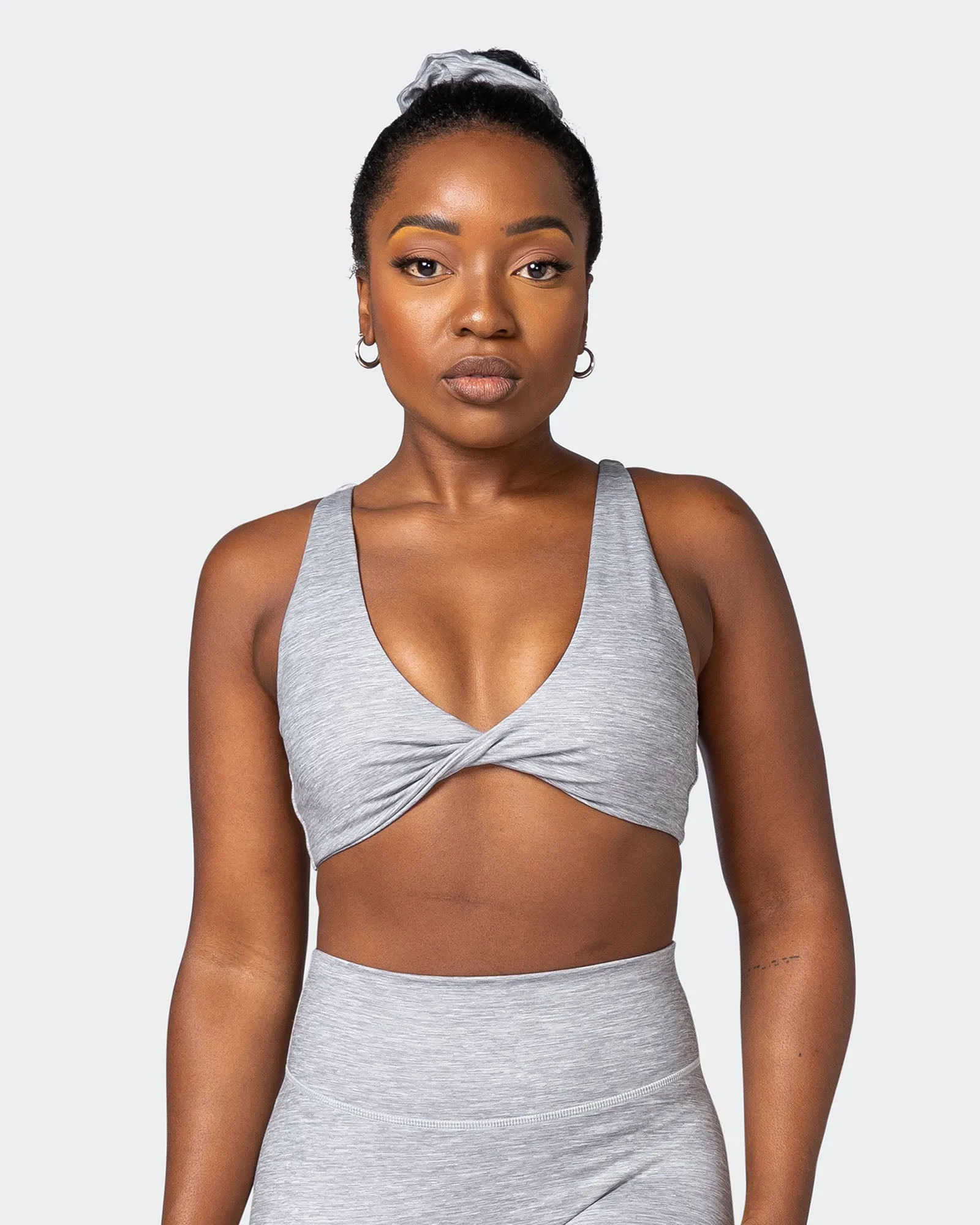Demi Bralette - Quiet Grey Marl sold by Muscle Nation